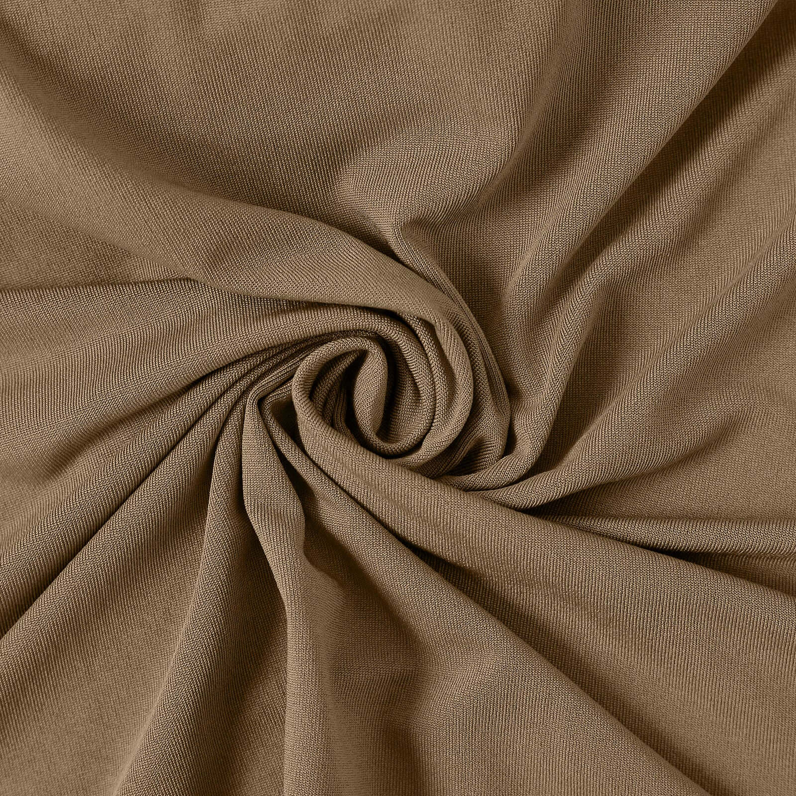 7ft Matte Taupe Spandex Half Moon Chiara Backdrop Stand Cover, Custom Fitted Wedding Arch Cover