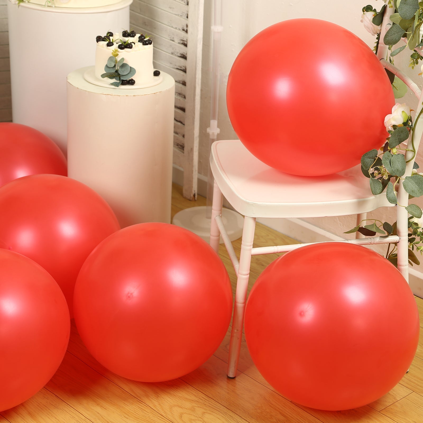 10 Pack Red Biodegradable Balloons, 18 Thickened Extra Strong Eco-friendly Latex Helium Party Balloons