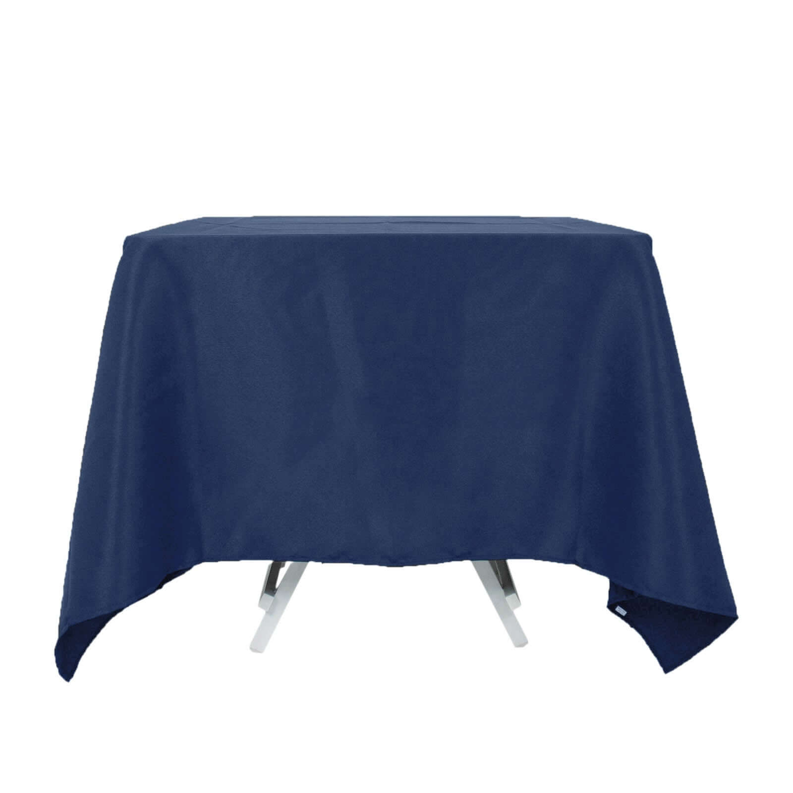 Premium Polyester Square Tablecloth 70x70 Navy Blue 220GSM Wrinkle-Resistant Table Cover