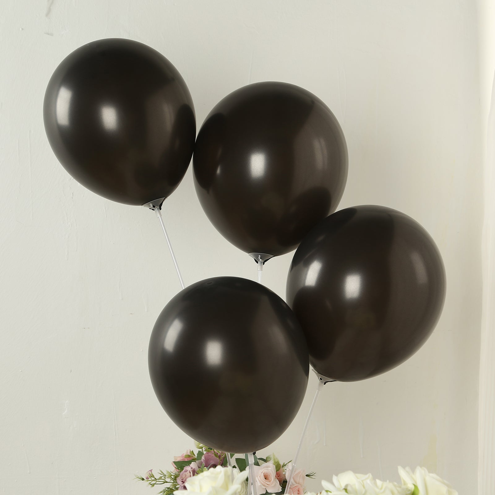 50 Pack Black Biodegradable Balloons, 12 Thickened Extra Strong Eco-friendly Latex Helium Party Balloons