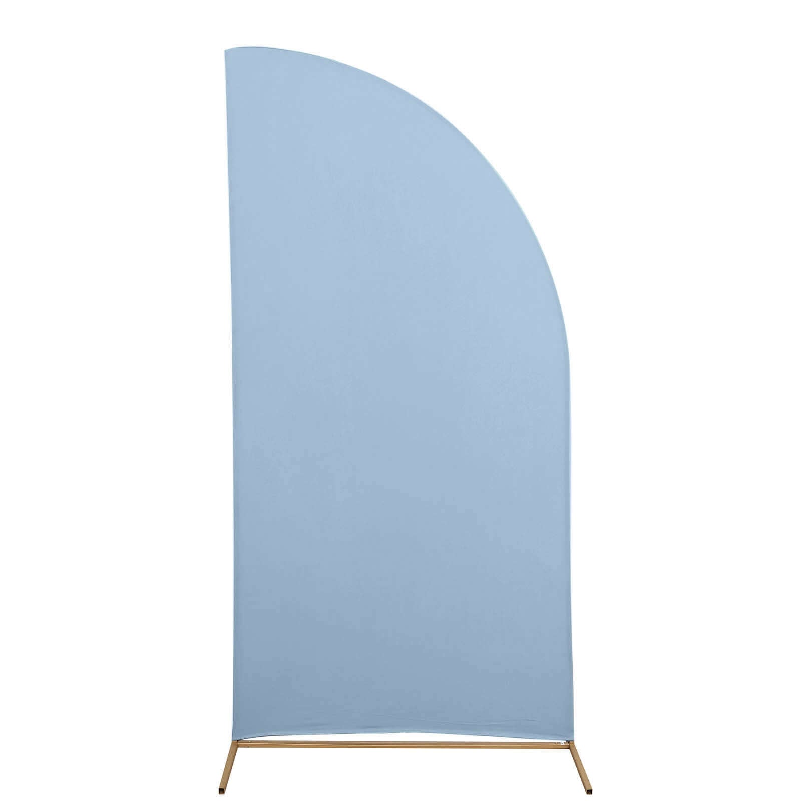 7ft Matte Dusty Blue Spandex Half Moon Chiara Backdrop Stand Cover, Custom Fitted Wedding Arch Cover