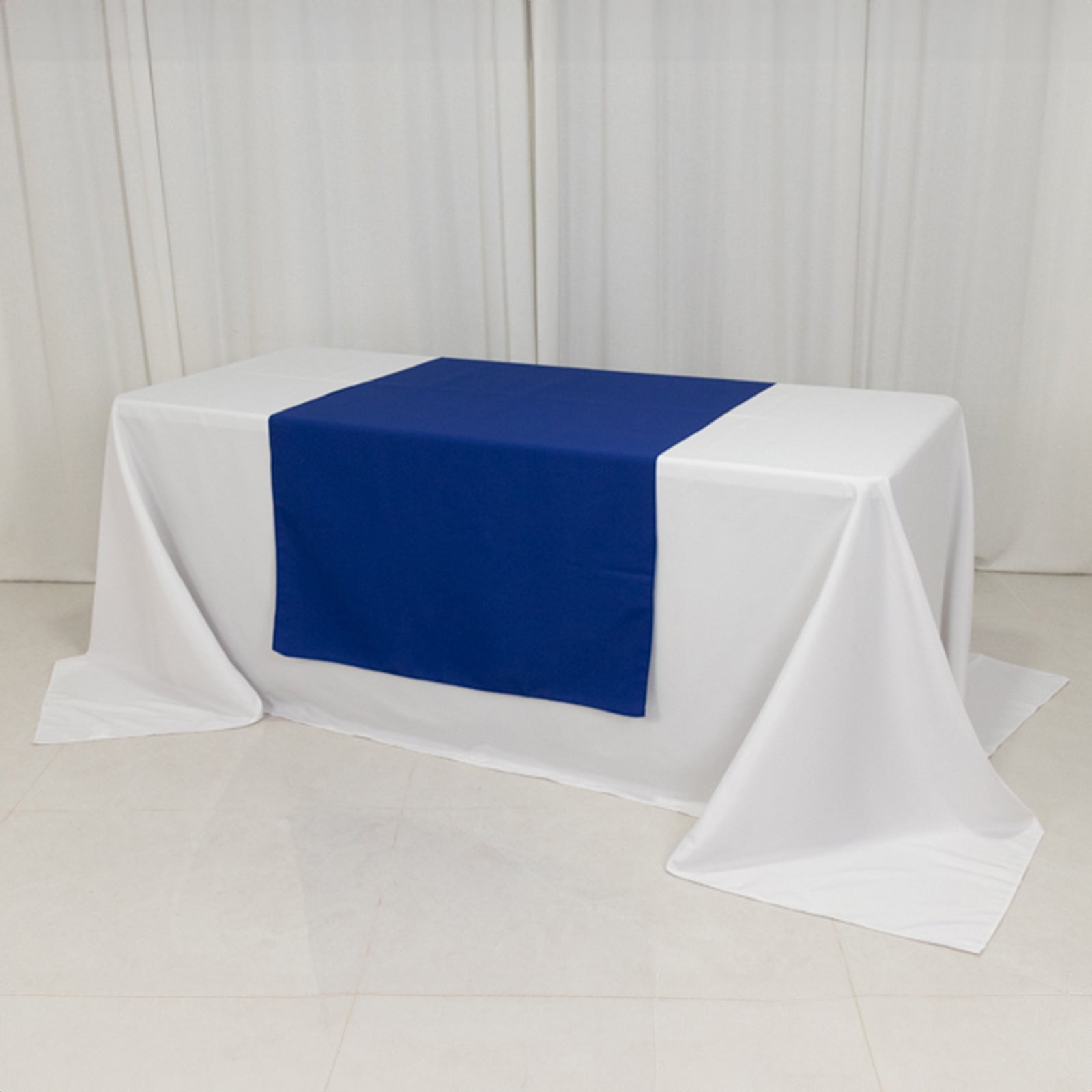 Wide Premium Polyester 36x72 Table Runner Royal Blue - Sublimation Printable Banner