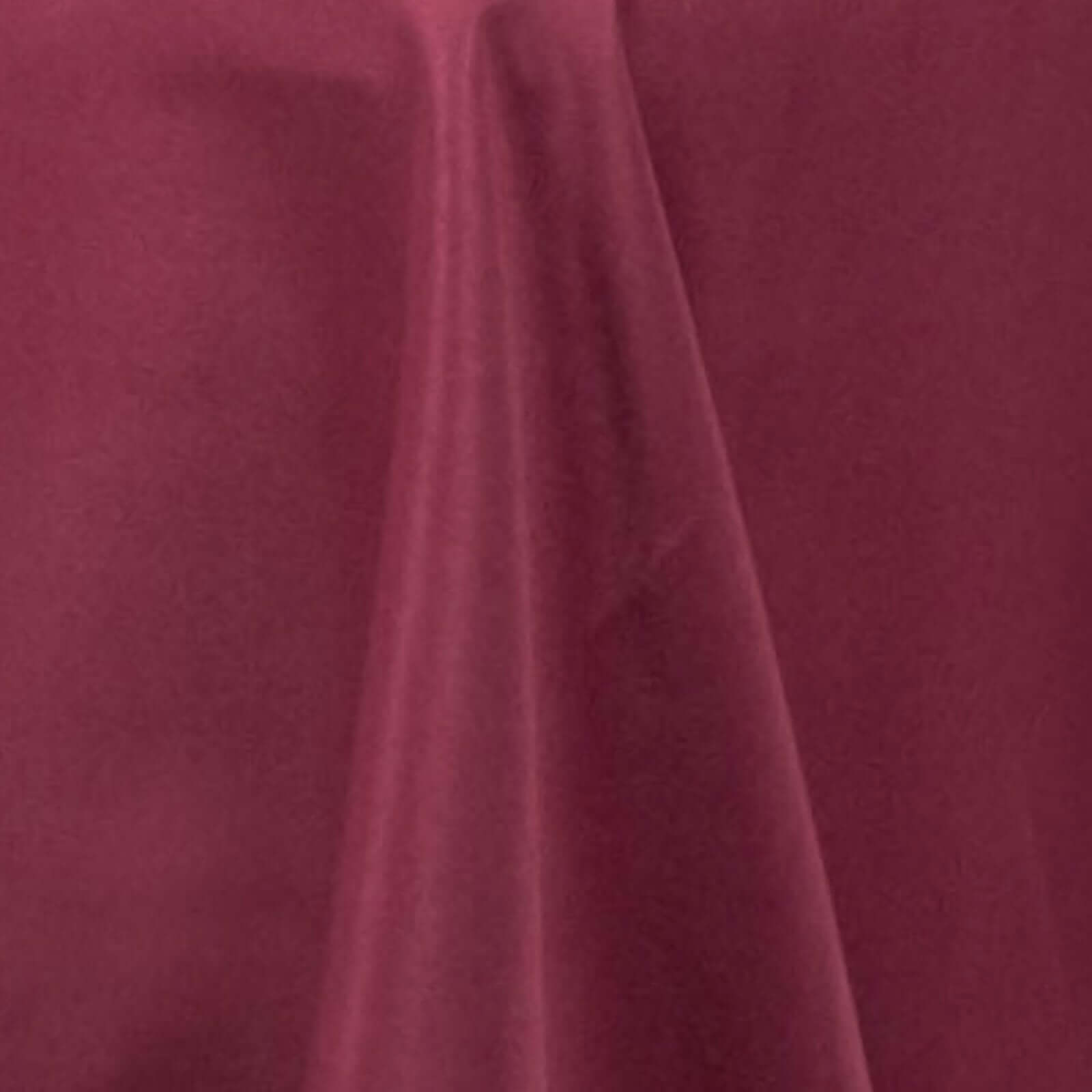 Premium Polyester 90x132 Rectangle Tablecloth Burgundy - Seamless 220GSM Stain-Resistant Table Cover
