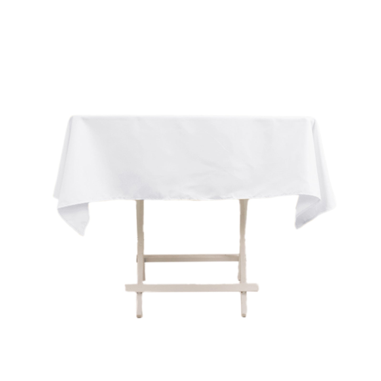 Cotton Blend 54x54 Square Tablecloth White - Wrinkle-Resistant Table Cover