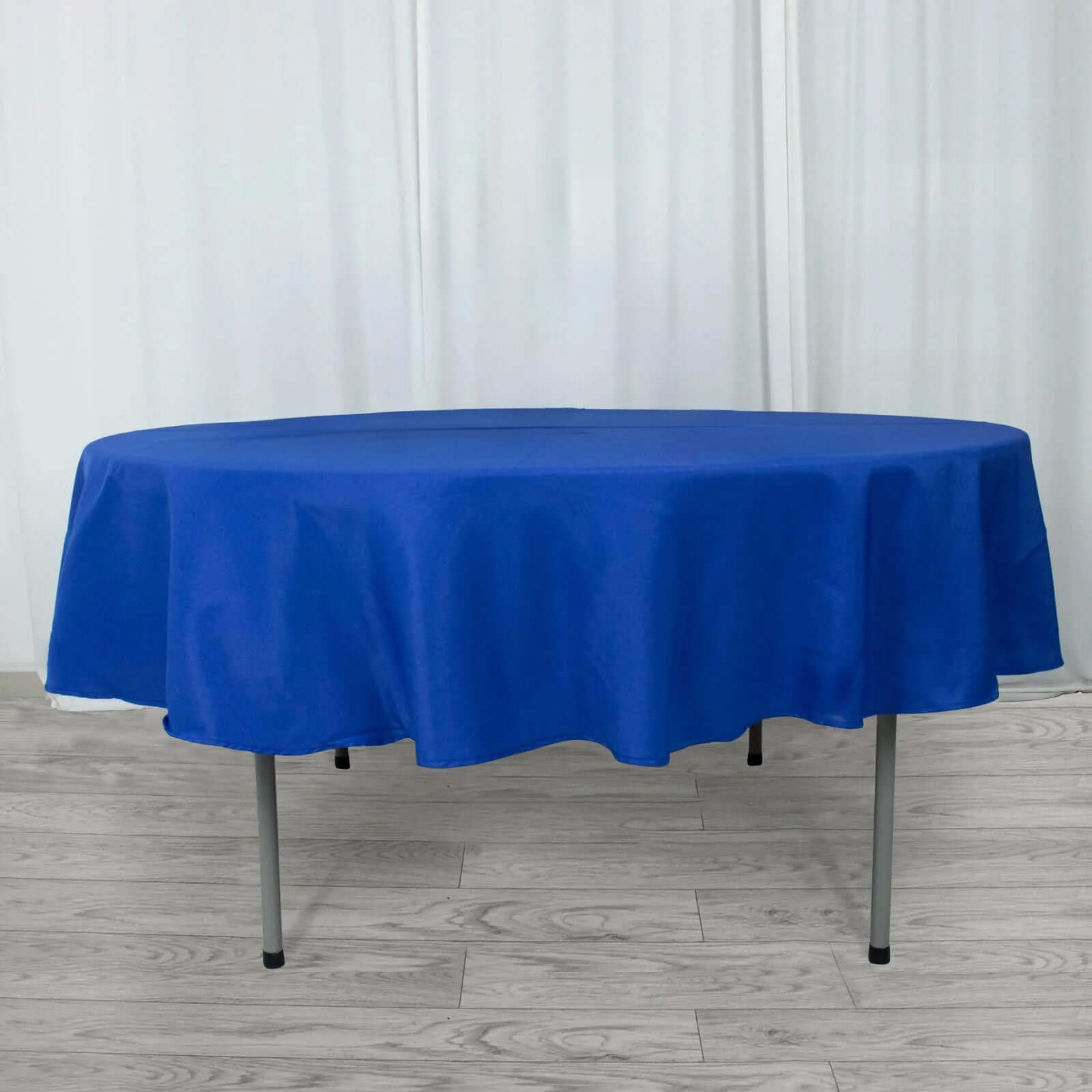 Premium Polyester 90 Round Tablecloth Royal Blue - Stain and Wrinkle-Resistant Design with 220GSM Thickness Table Cover