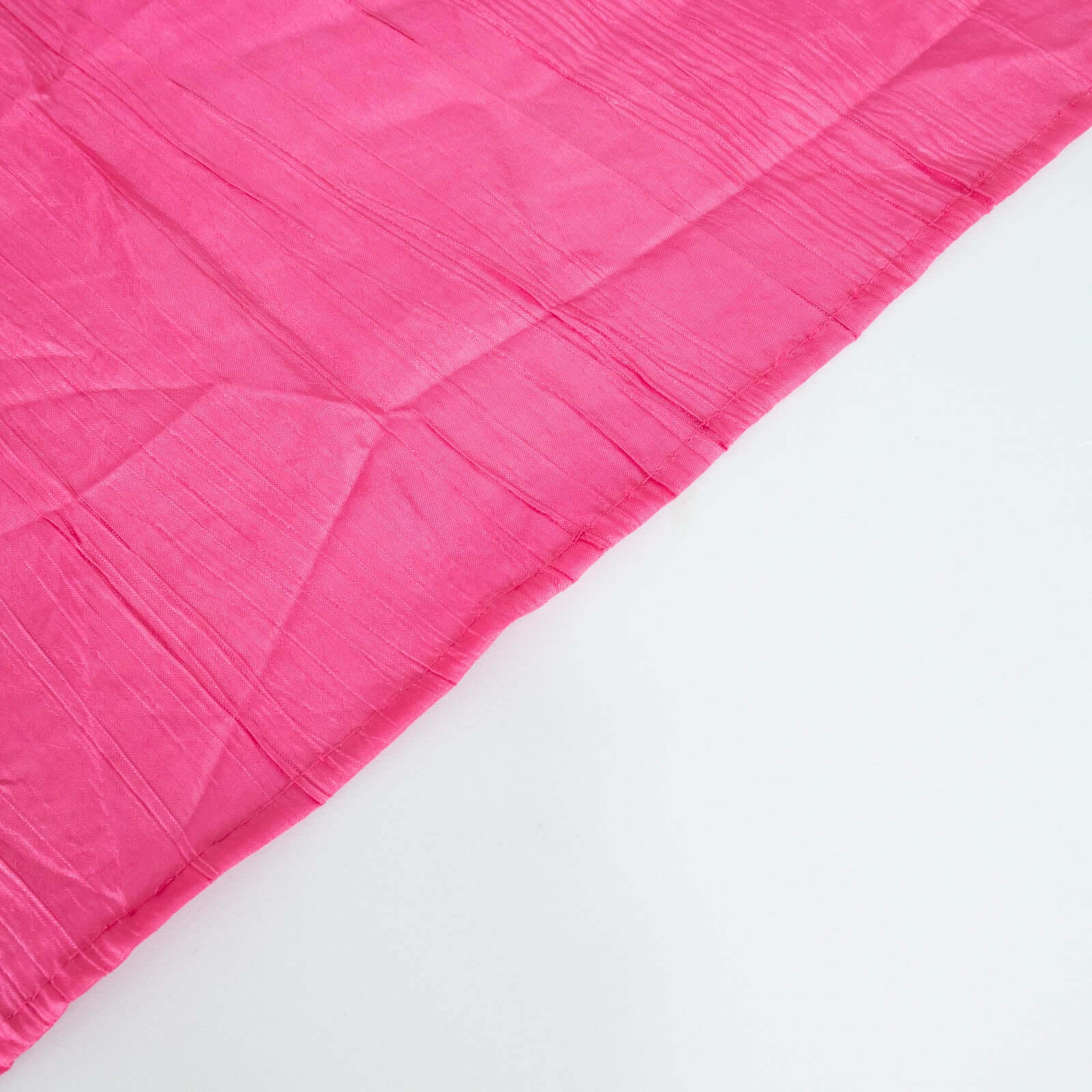 Taffeta 72x72 Table Overlay Square Tablecloth Fuchsia - Accordion Crinkle Table Cover