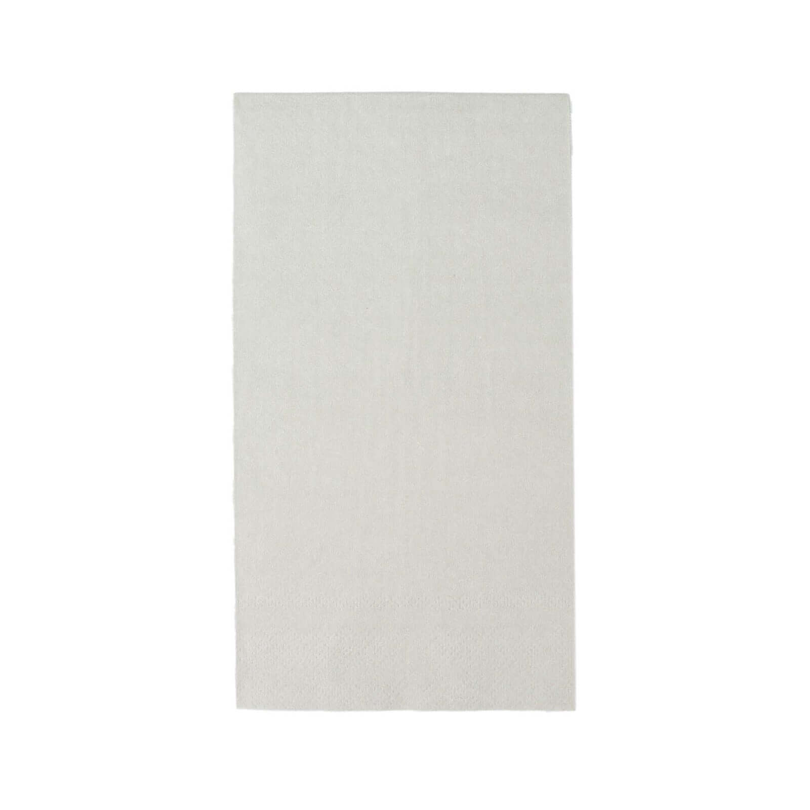 50-Pack Paper Napkins Soft Silver - Disposable 2-Ply Cocktail and Beverage Napkins for Weddings