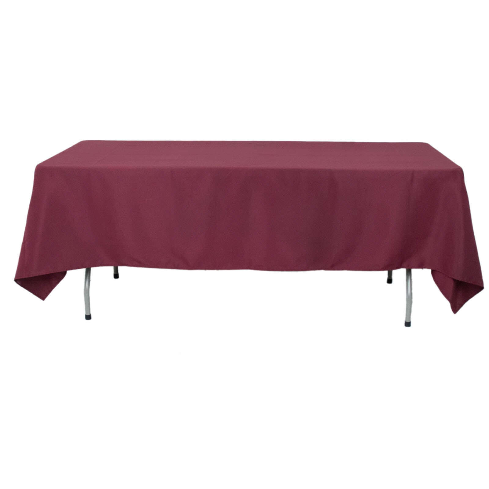 Premium Polyester 60x102 Rectangle Tablecloth Burgundy - Durable 220GSM Wrinkle-Resistant Table Cover