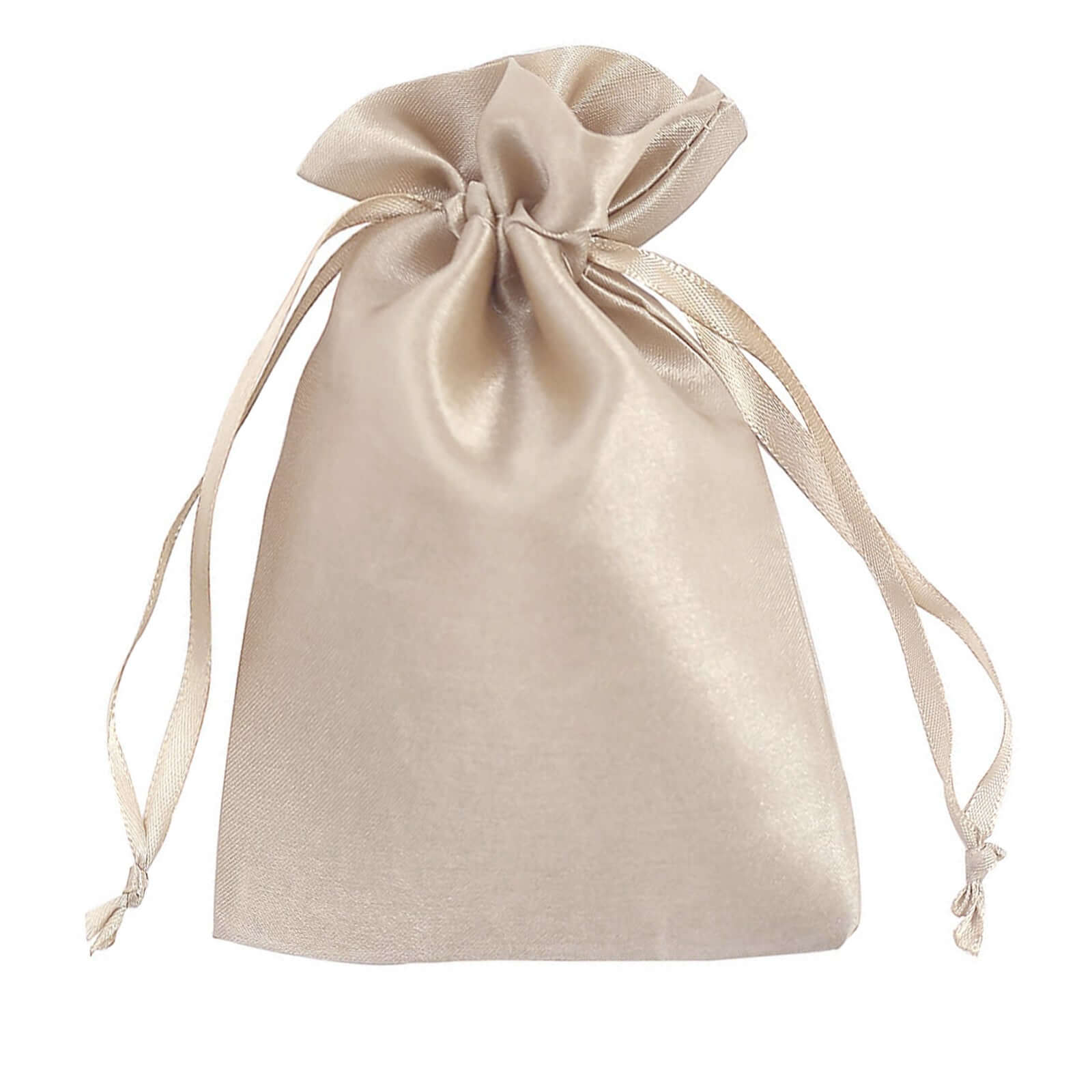 12 Pack 6x9 Beige Satin Drawstring Wedding Party Favor Gift Bags