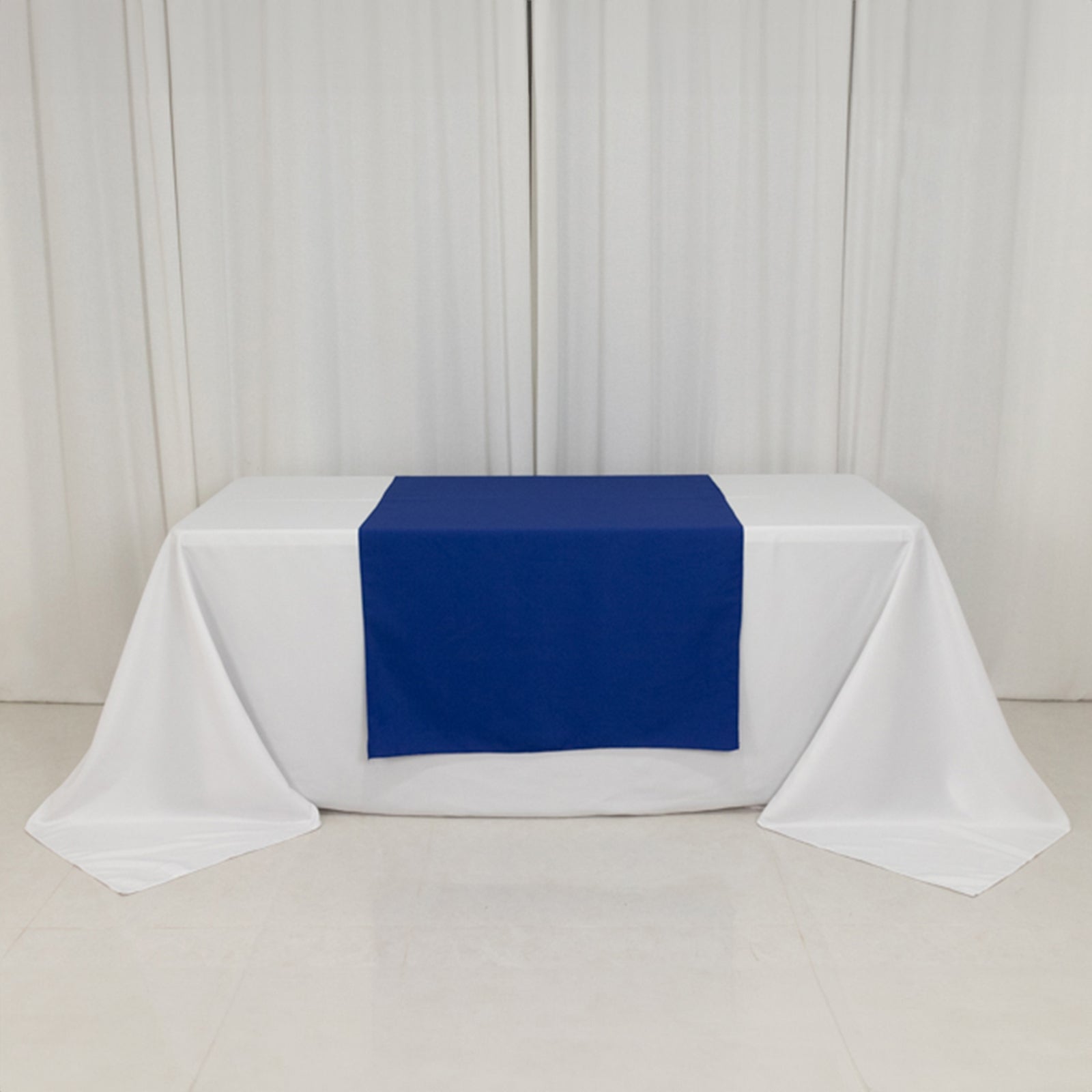 Wide Premium Polyester 36x72 Table Runner Royal Blue - Sublimation Printable Banner