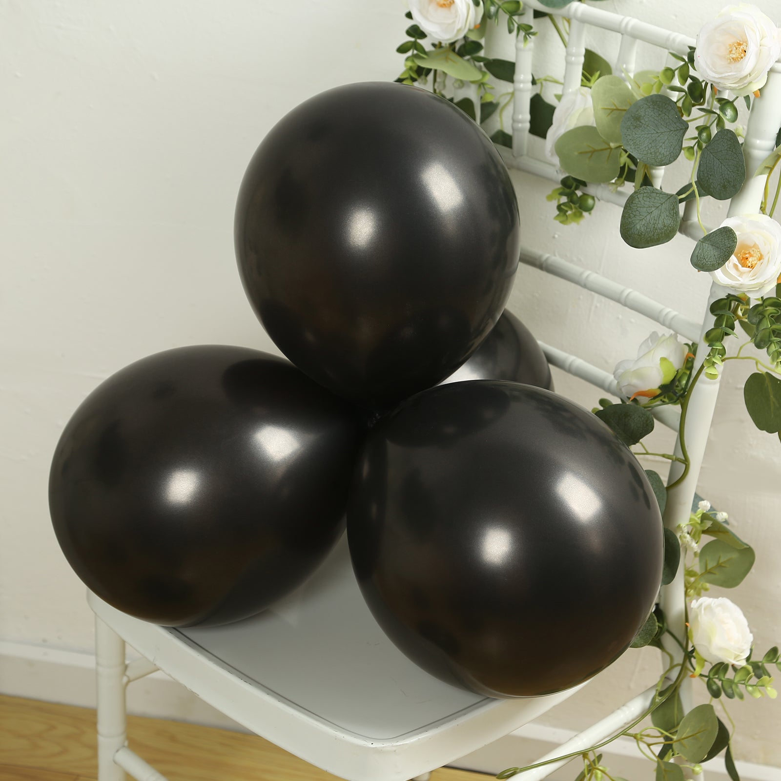 50 Pack Black Biodegradable Balloons, 12 Thickened Extra Strong Eco-friendly Latex Helium Party Balloons