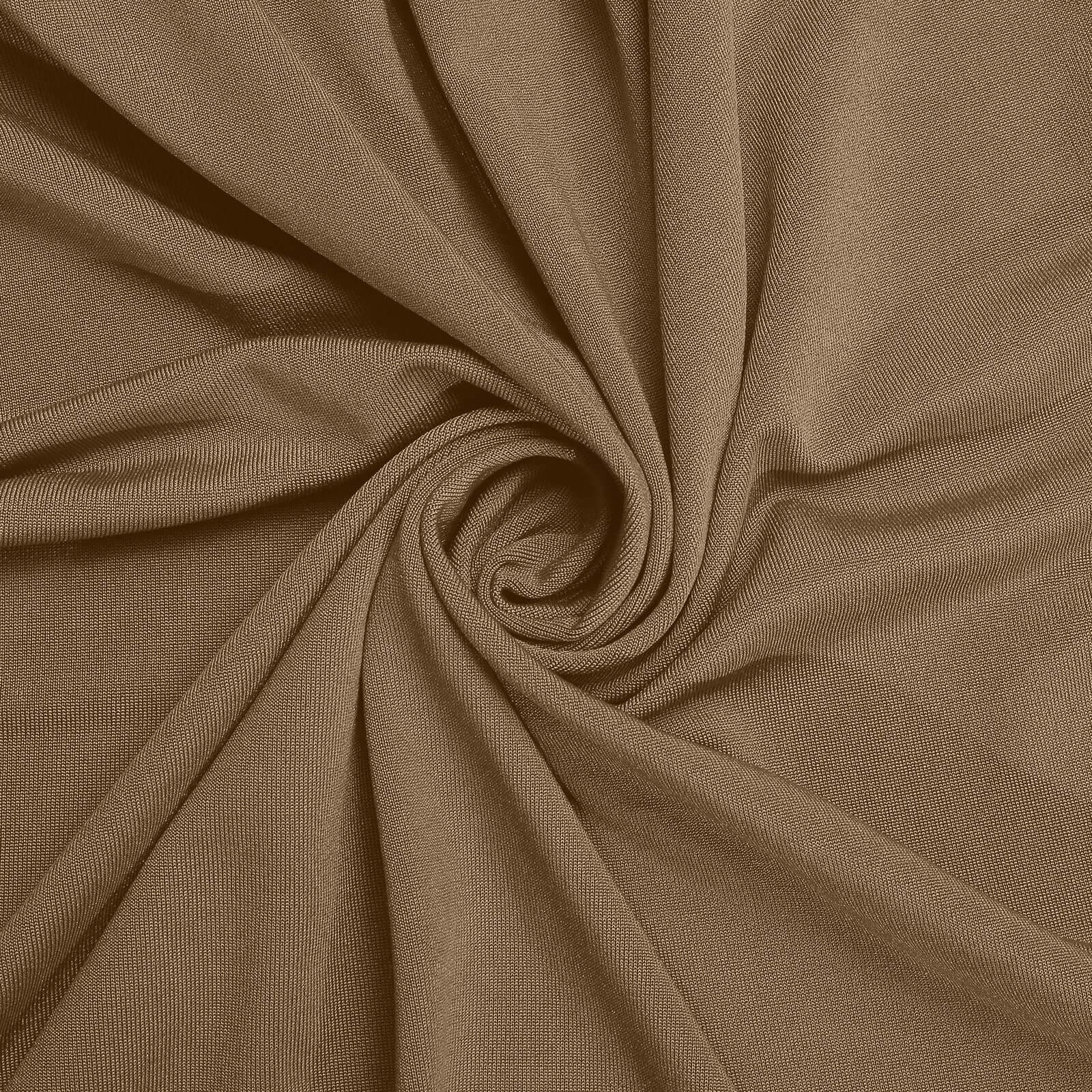 5ft Matte Taupe Spandex Fitted Chiara Backdrop Stand Cover For Round Top Wedding Arch