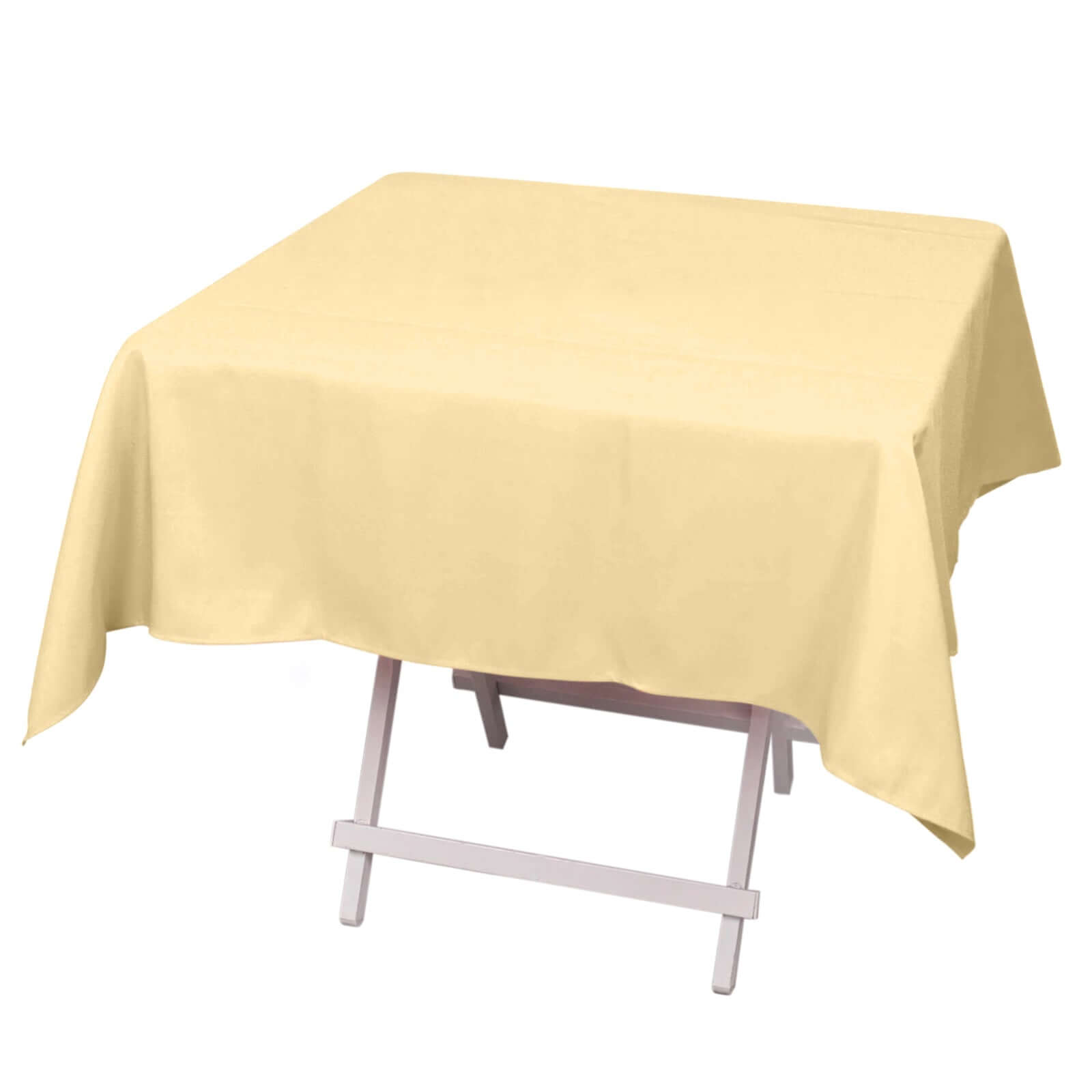 Premium Polyester 54x54 Square Tablecloth Champagne - 220GSM Stain and Wrinkle-Resistant Table Cover