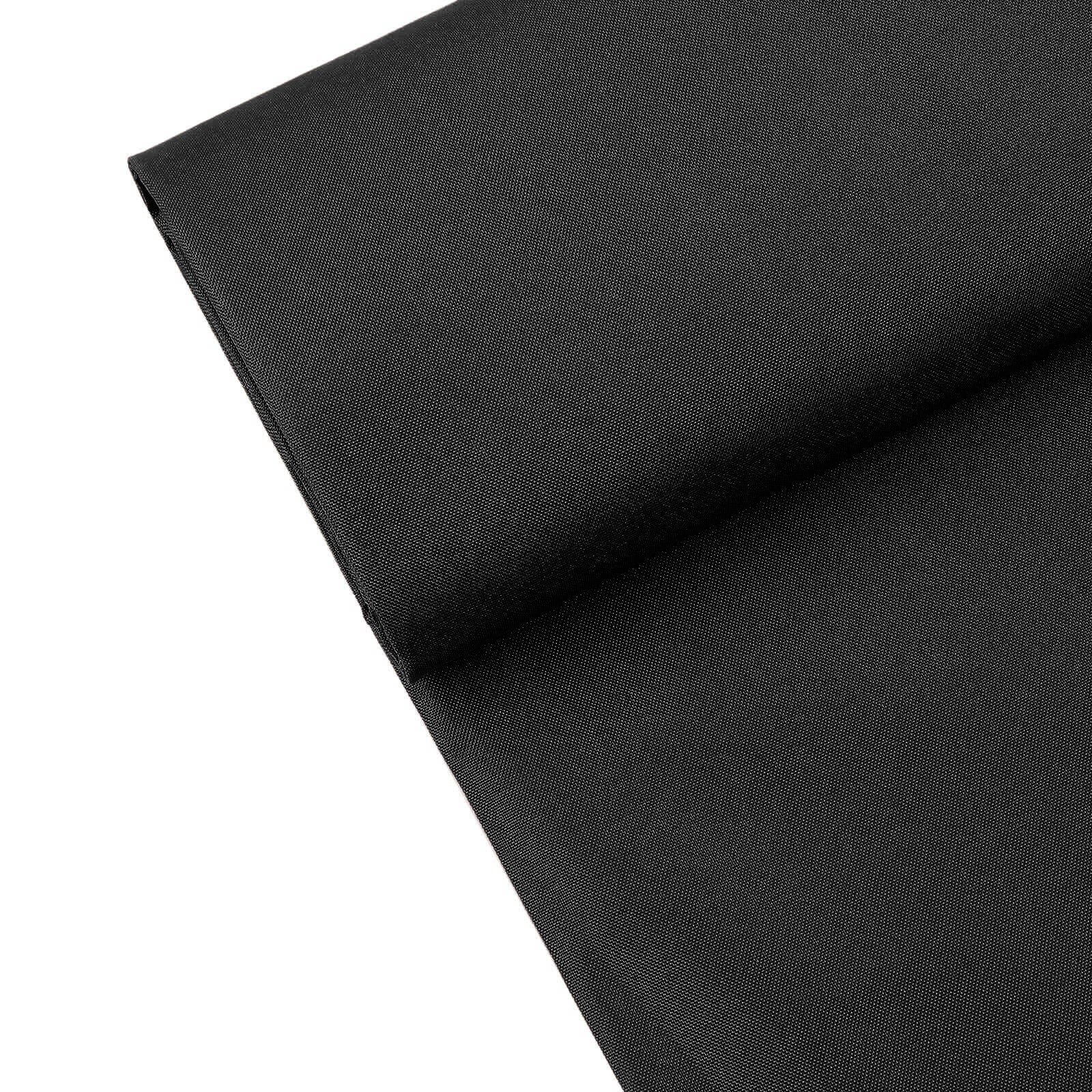 54x10 Yards Fire Retardant Polyester Black Fabric Bolt, DIY Craft Fabric Roll for Upholstery, Curtains, and Event Decor