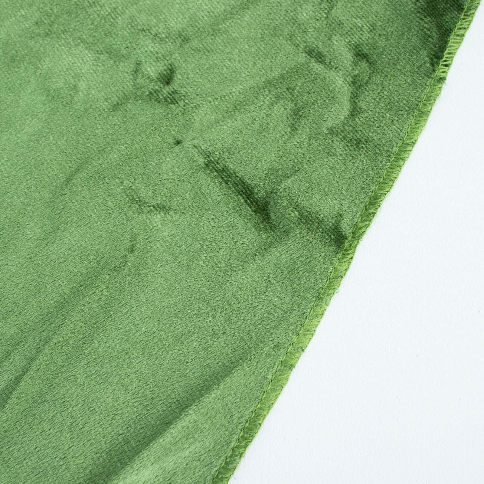 Premium Velvet 120 Round Tablecloth Olive Green - Reusable Soft & Seamless Table Cover