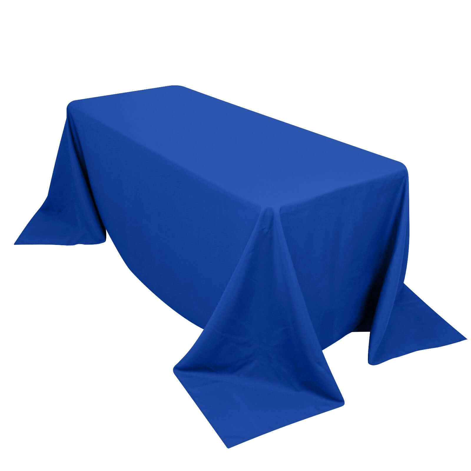 Premium Polyester 90x132 Rectangle Tablecloth Royal Blue - Seamless 220GSM Stain-Resistant Table Cover