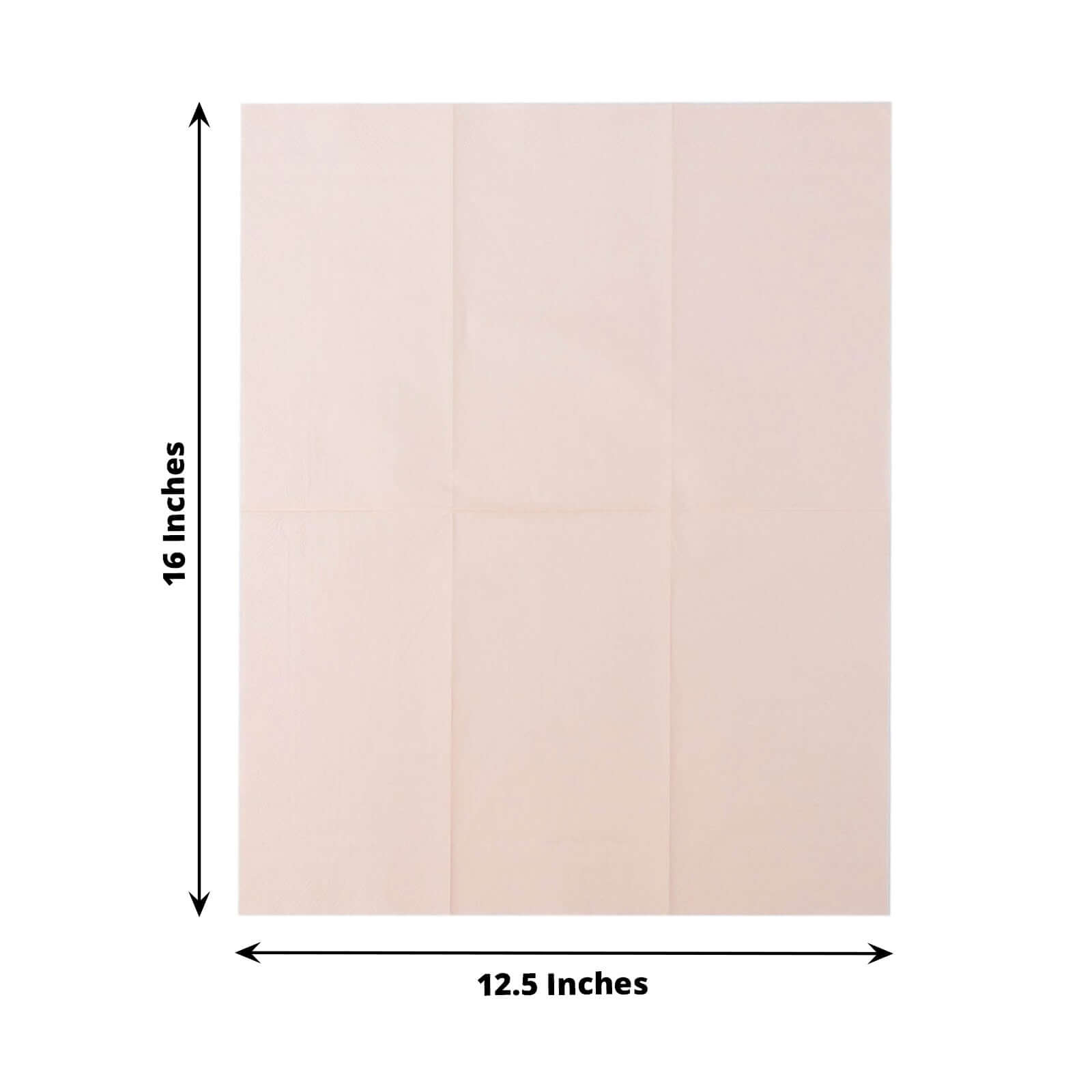 50-Pack Paper Napkins Soft Blush - Disposable 2-Ply Cocktail and Beverage Napkins for Weddings