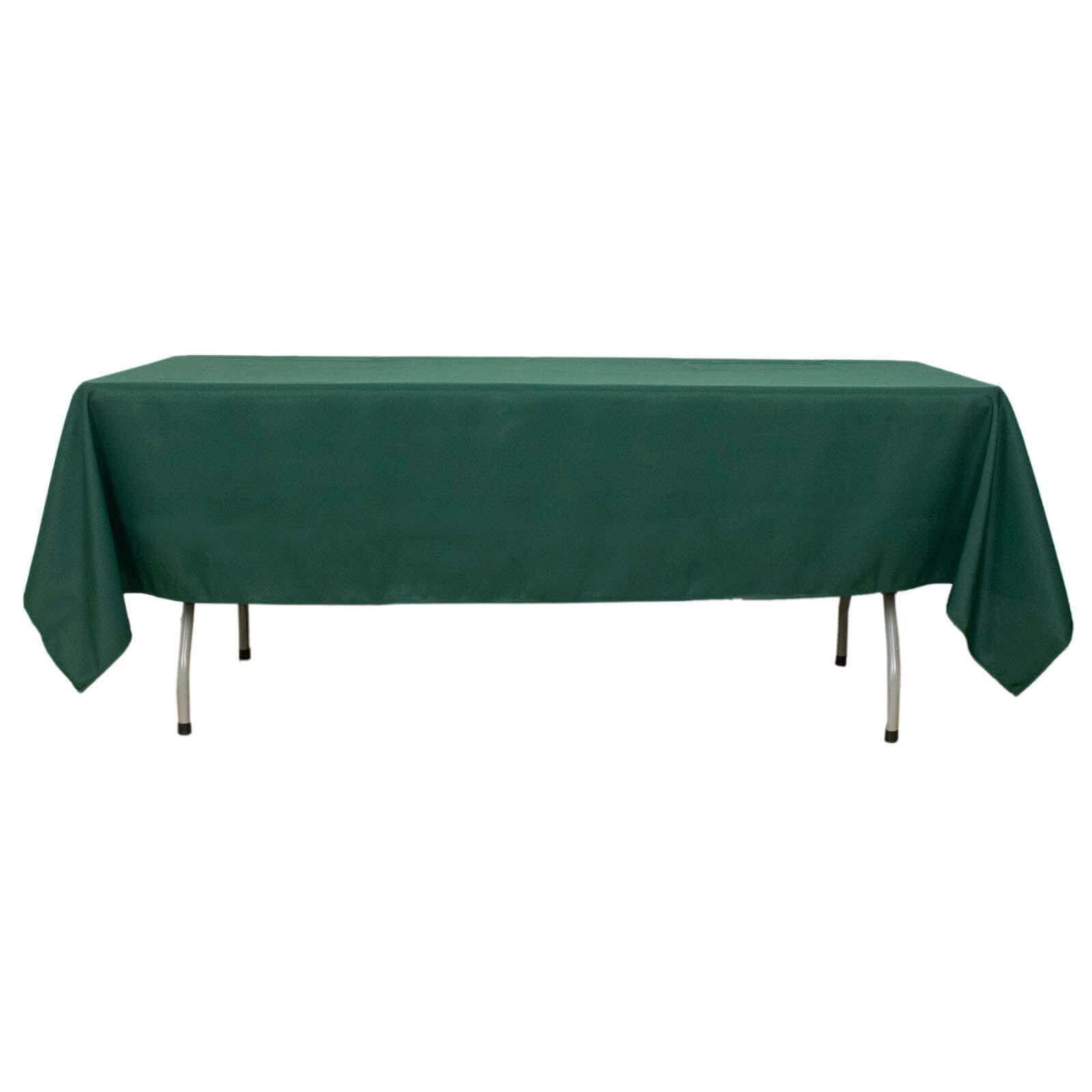 Premium Polyester 60x102 Rectangle Tablecloth Hunter Emerald Green - Durable 220GSM Wrinkle-Resistant Table Cover