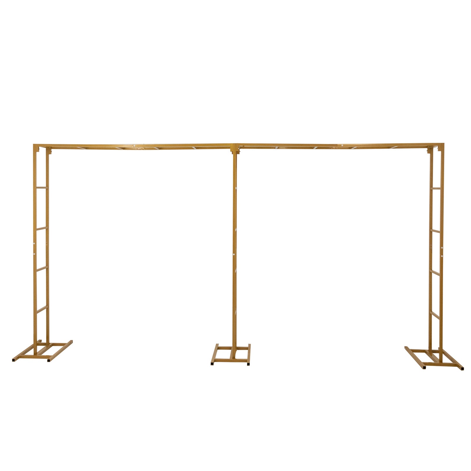 6ftx12ft Gold Rectangular Arbor - Freestanding 6' High Over the Table Stand, Backdrop Stand with Double Frame for Floral Balloon Décor