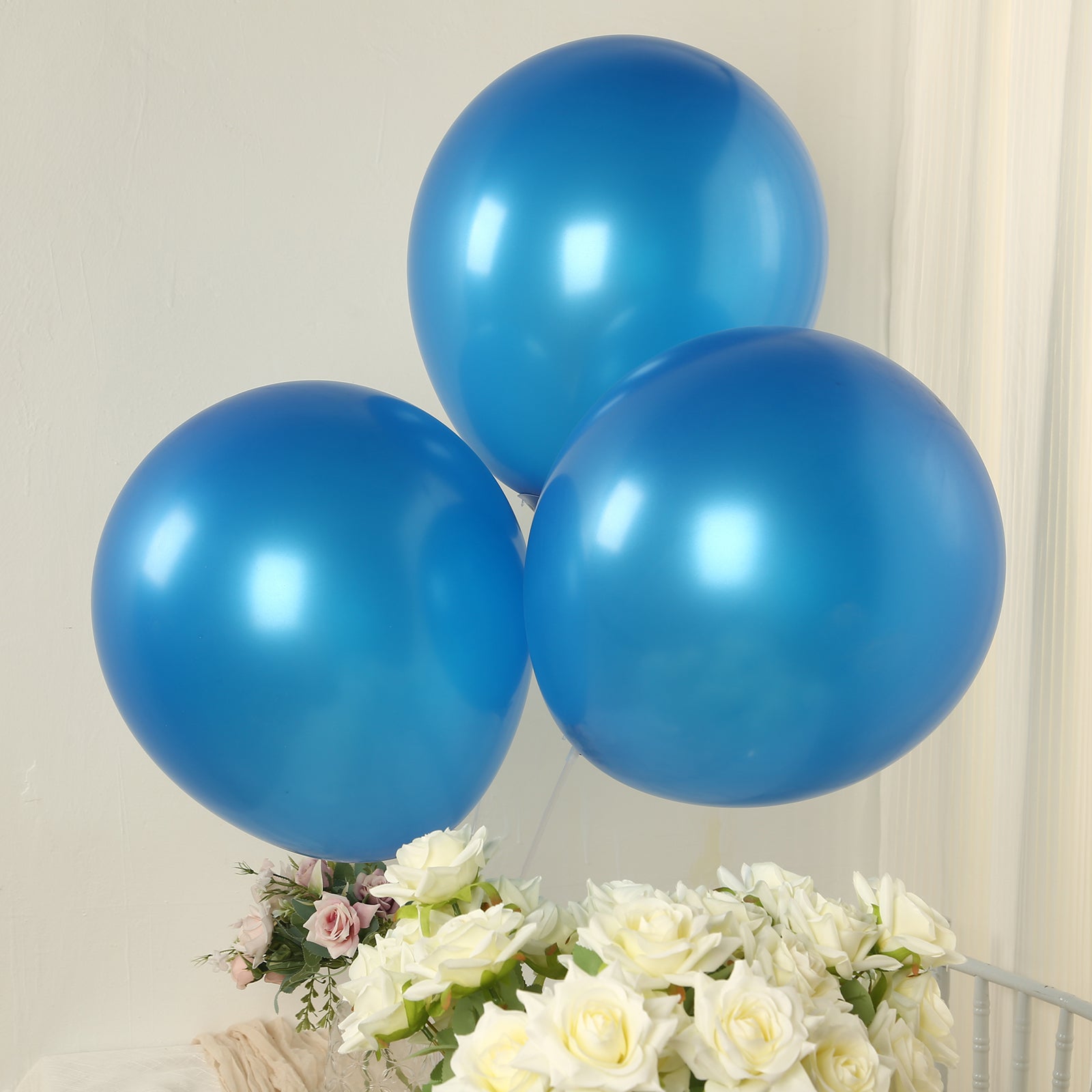 10 Pack Royal Blue Biodegradable Balloons, 18 Thickened Extra Strong Eco-friendly Latex Helium Party Balloons