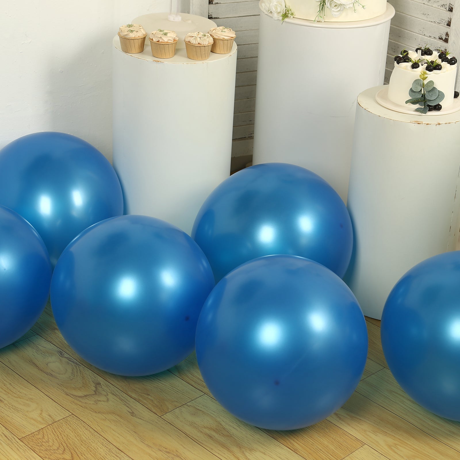 10 Pack Royal Blue Biodegradable Balloons, 18 Thickened Extra Strong Eco-friendly Latex Helium Party Balloons