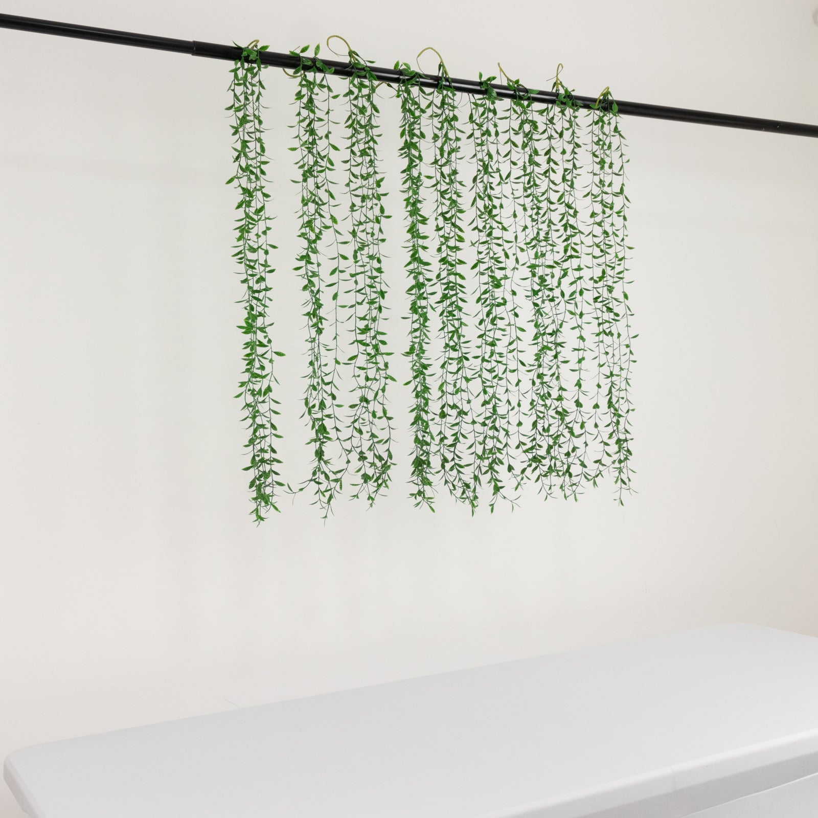 10 Pack Artificial Hanging Vines Weeping Willow Leaves with Stems, Fake Ivy Greenery Garland for Backdrop Wall Decor - 3.5ft