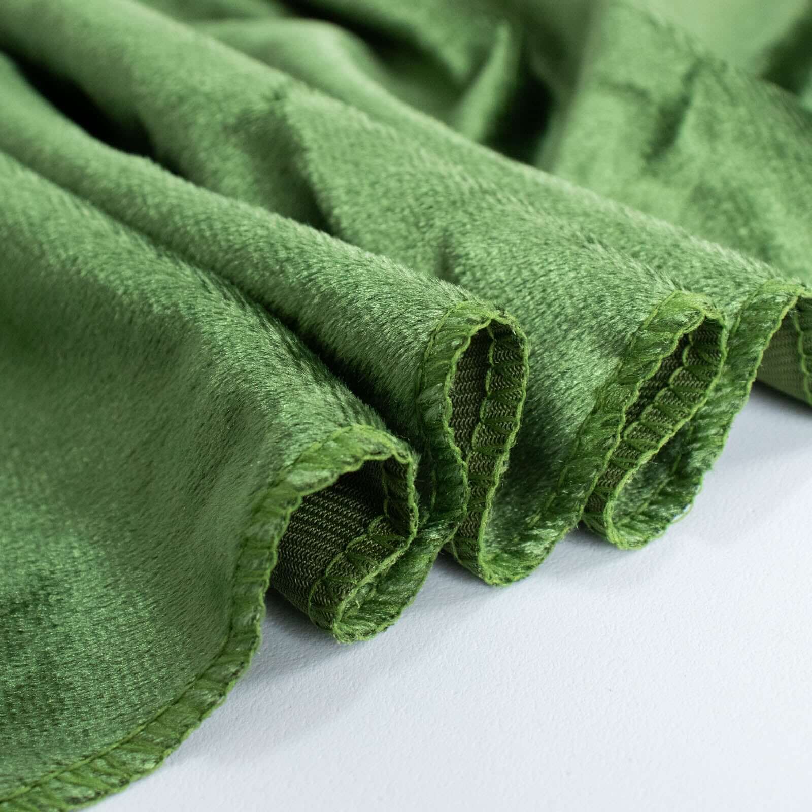 Premium Velvet 90x132 Rectangle Tablecloth Olive Green - Reusable Soft & Seamless Table Cover