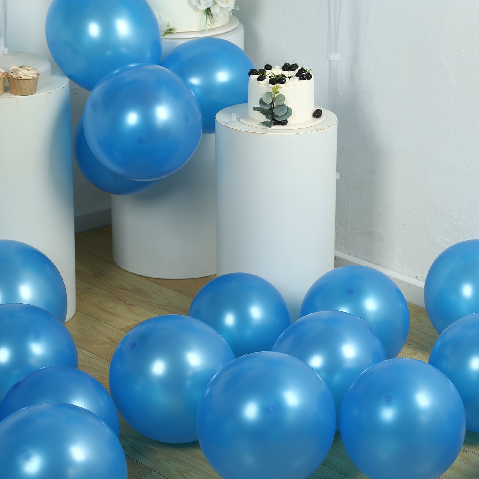 50 Pack Royal Blue Biodegradable Balloons, 12 Thickened Extra Strong Eco-friendly Latex Helium Party Balloons