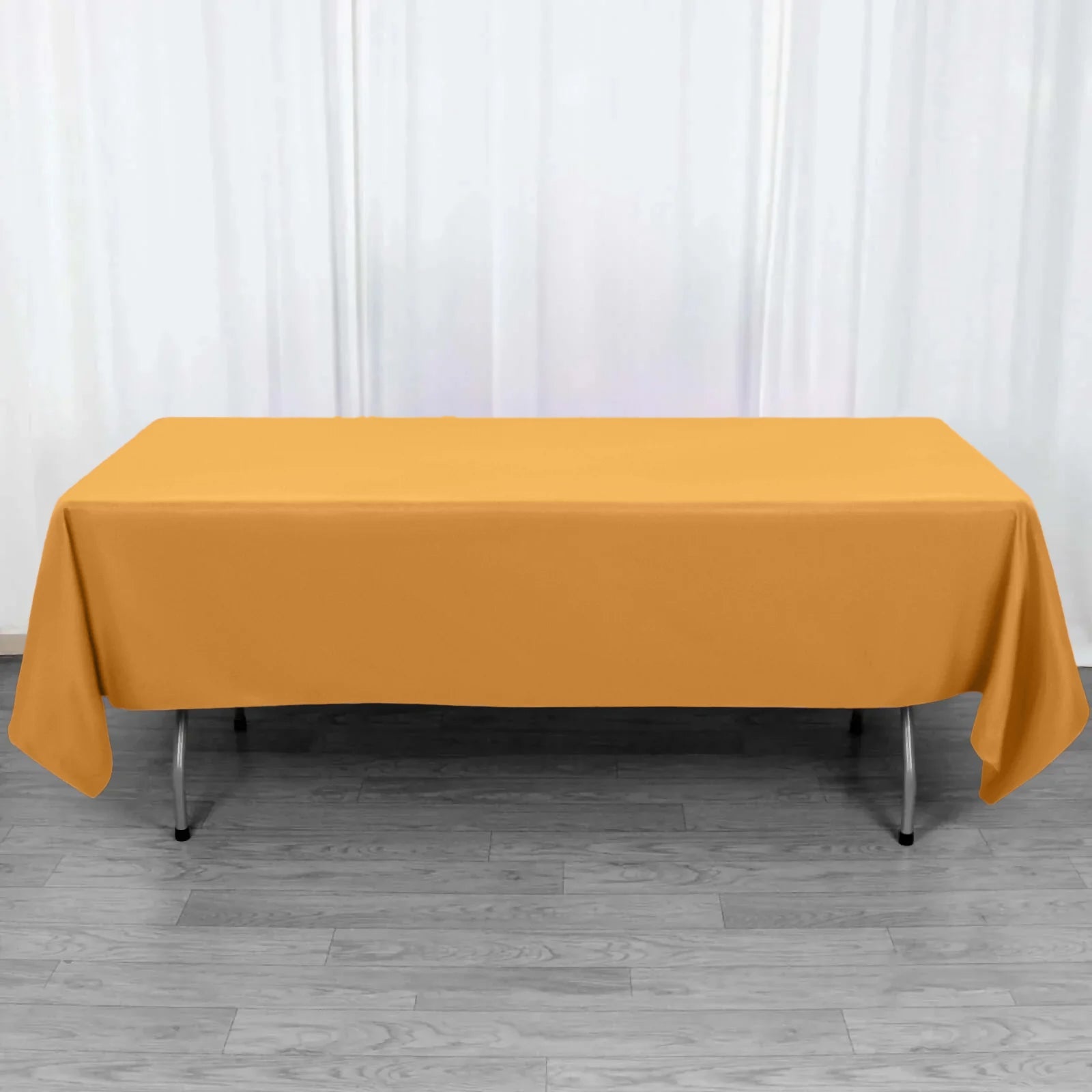 Premium Polyester 60x102 Rectangle Tablecloth Gold - Durable 220GSM Wrinkle-Resistant Table Cover