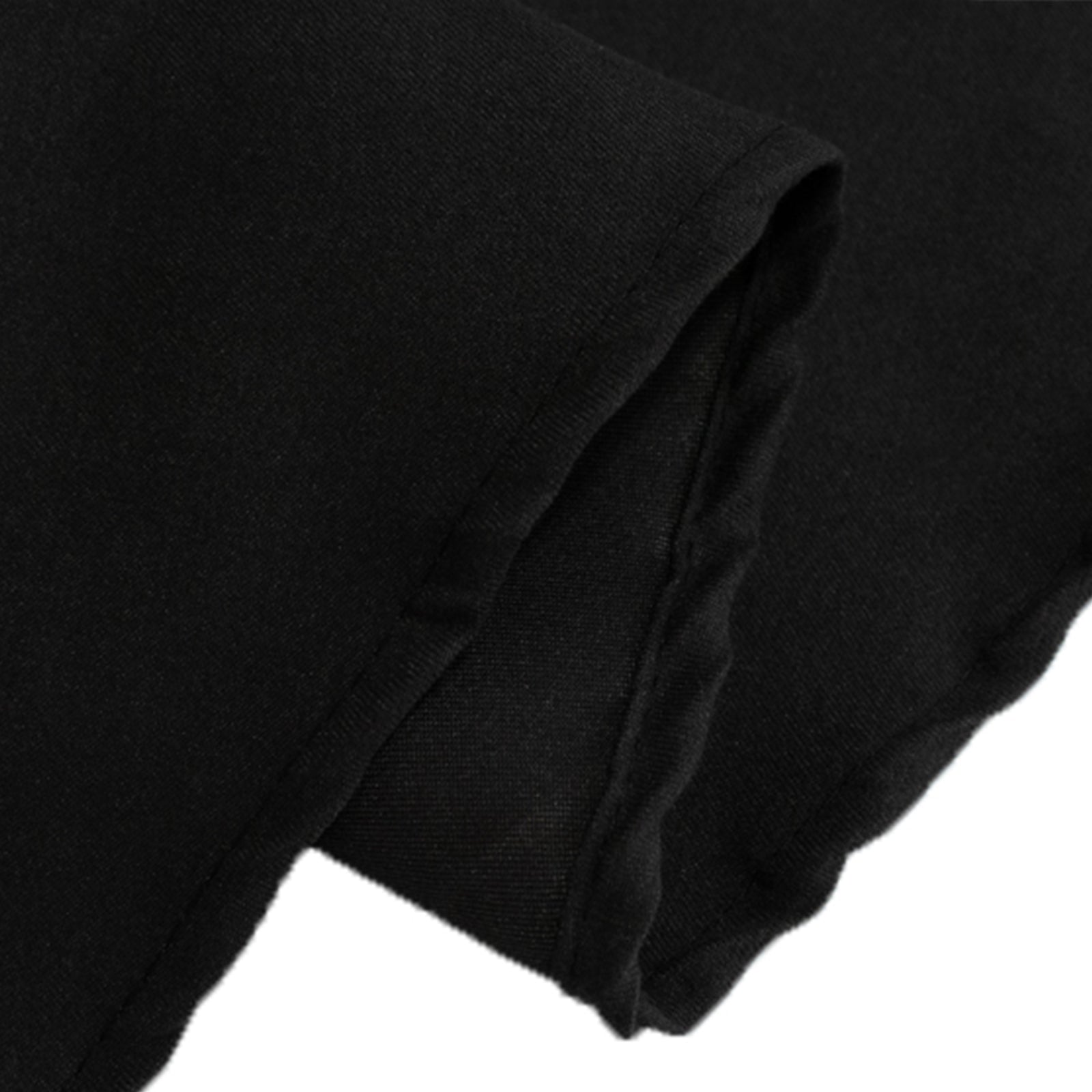 Cotton Blend 108 Round Tablecloth Black - Wrinkle-Resistant Design