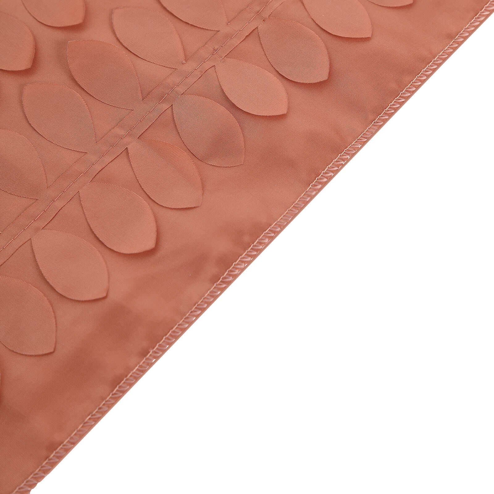 Taffeta 54x54 Square Tablecloth Terracotta (Rust) 3D Leaf Petal Table Cover