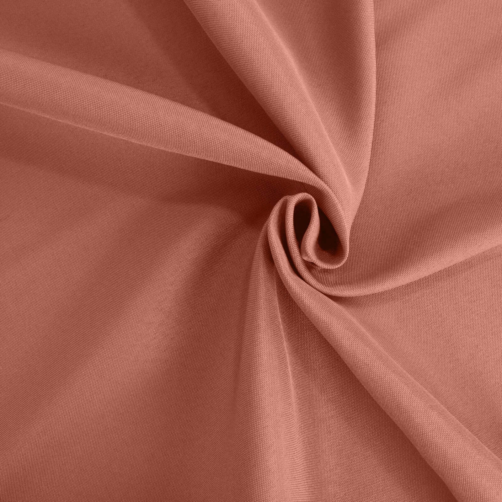 Premium Polyester 120 Round Tablecloth Terracotta (Rust) - Seamless 220GSM Wrinkle-Resistant Table Cover