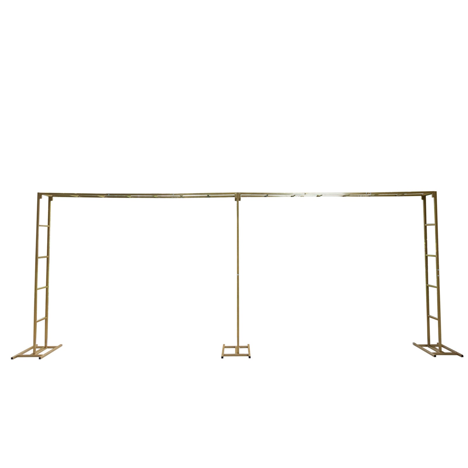 6ftx16ft Gold Rectangular Arbor - Freestanding 6' High Over the Table Stand, Backdrop Stand with Double Frame for Floral Balloon Décor