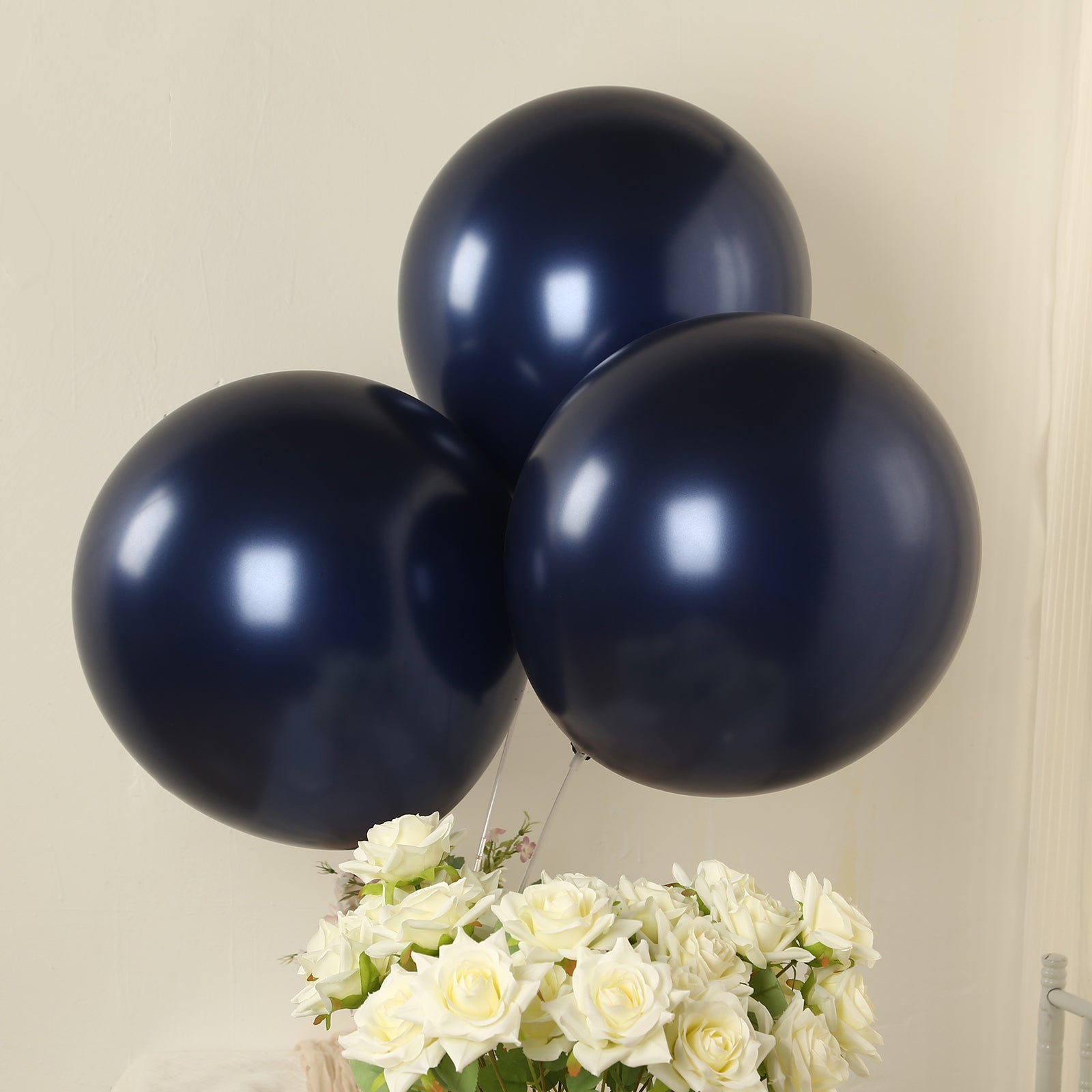 10 Pack Navy Blue Biodegradable Balloons, 18 Thickened Extra Strong Eco-friendly Latex Helium Party Balloons