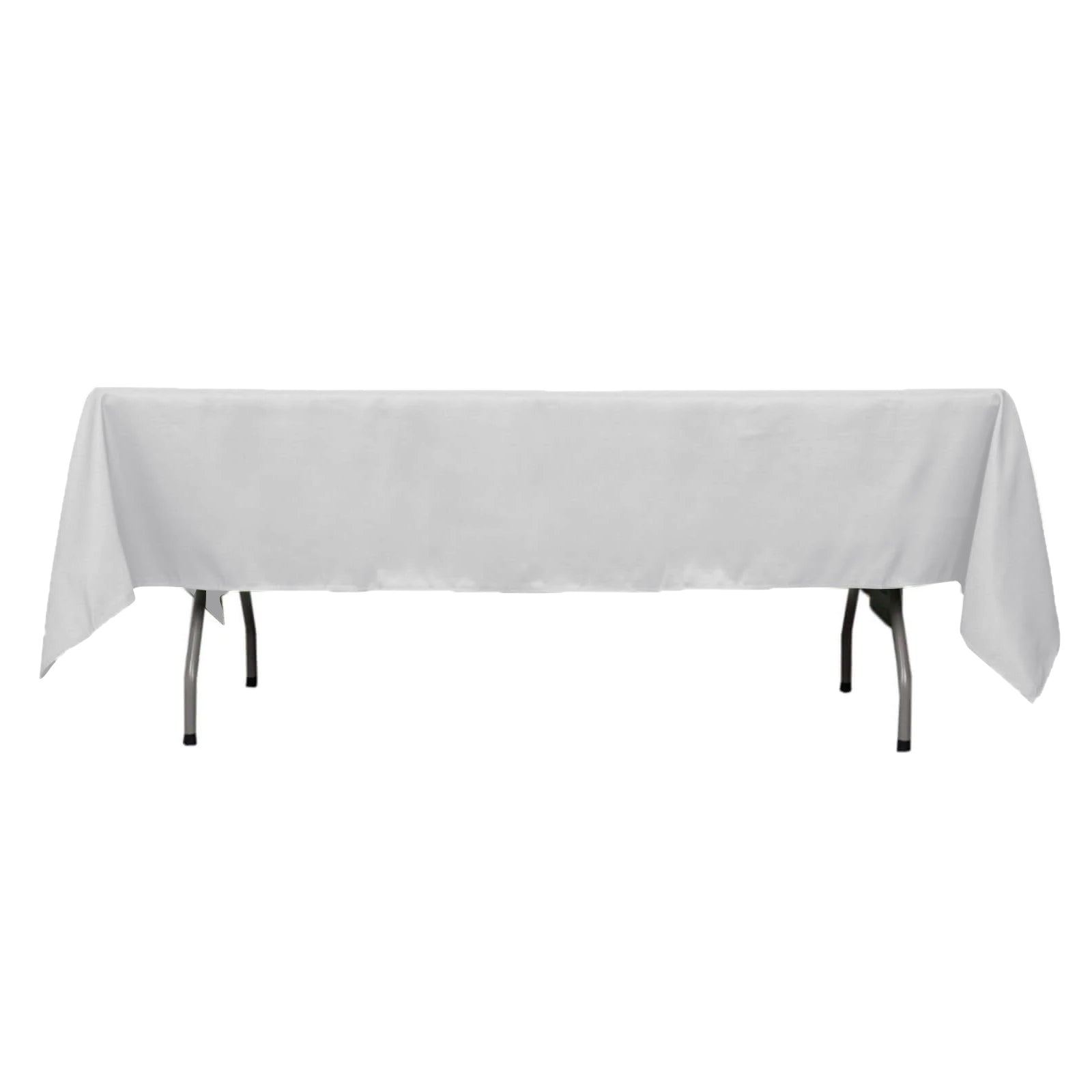 Premium Polyester 60x102 Rectangle Tablecloth Silver - Durable 220GSM Wrinkle-Resistant Table Cover