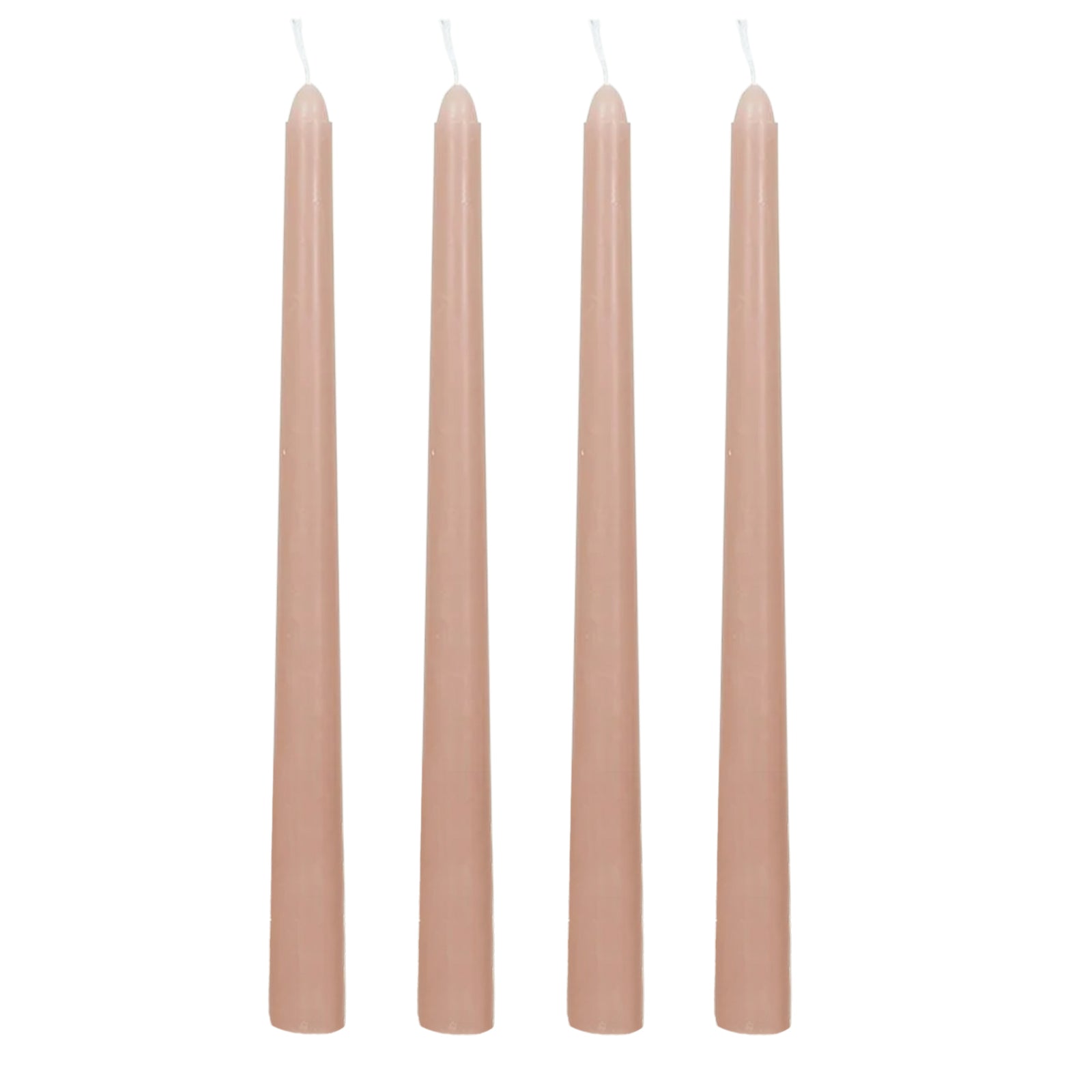 12-Pack Taper Candles Premium Wax Design Dusty Rose - Unscented Candles for Upscale Settings 10