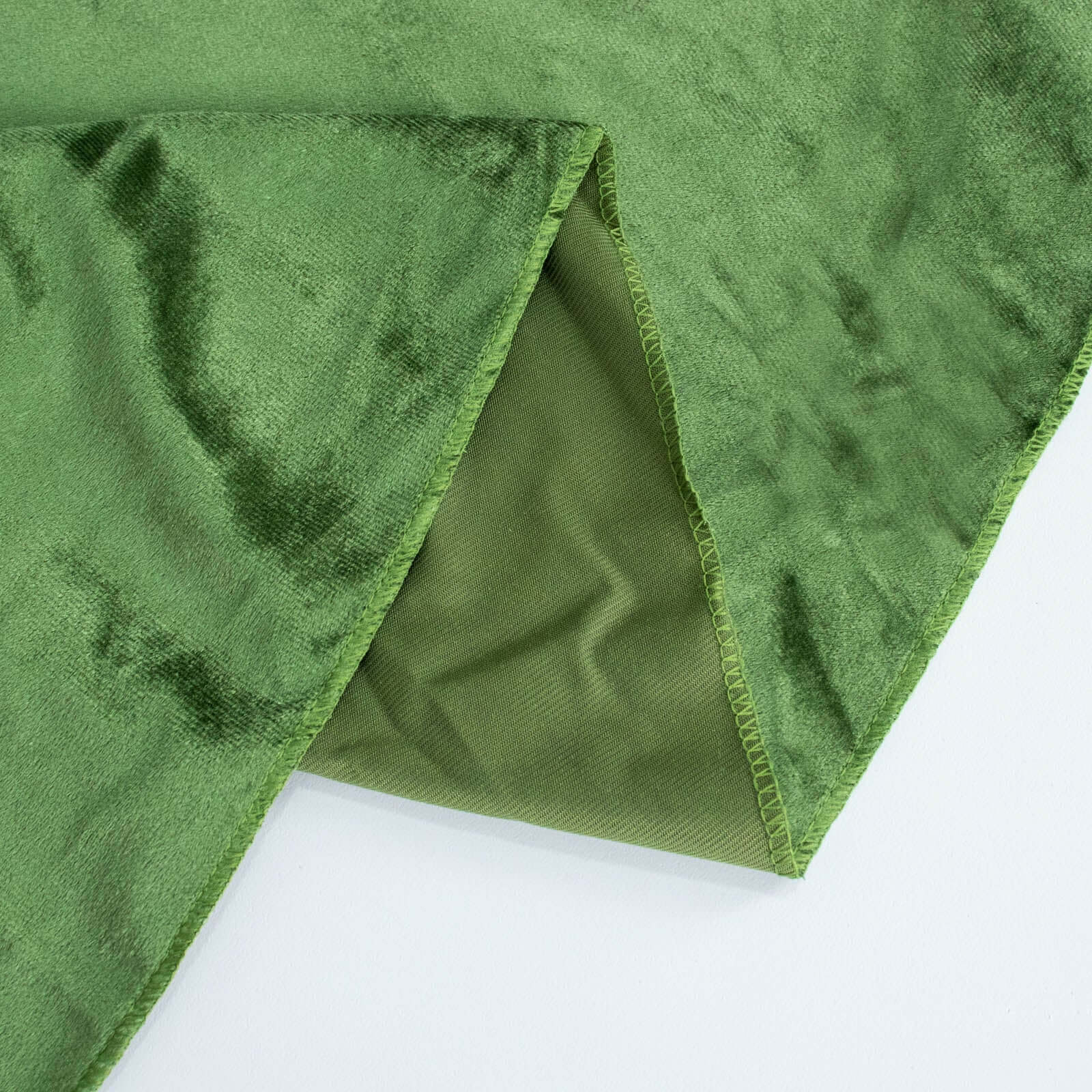 Premium Velvet 90x132 Rectangle Tablecloth Olive Green - Reusable Soft & Seamless Table Cover