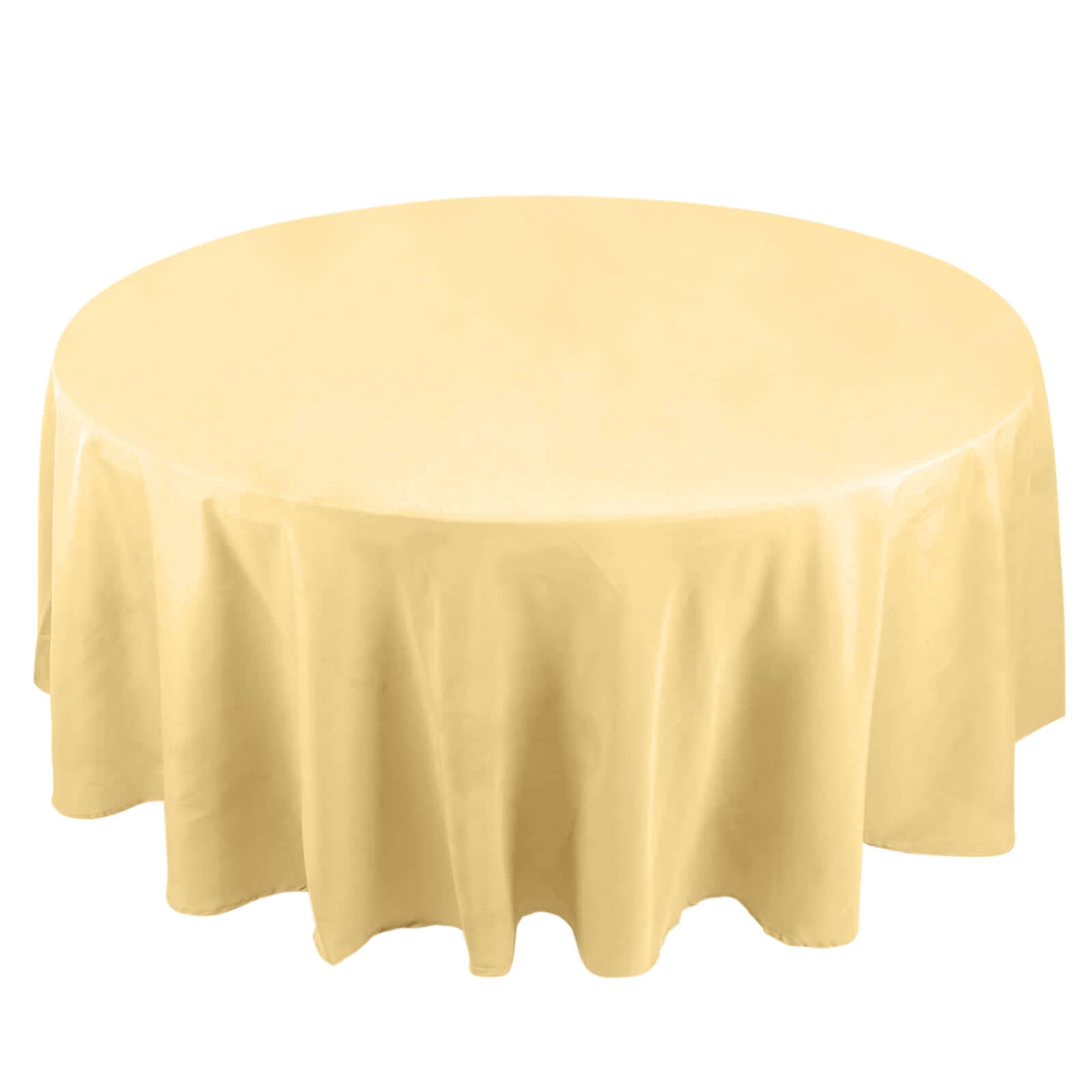 Premium Polyester 108 Round Tablecloth Champagne - Wrinkle-Resistant 220GSM Table Cover