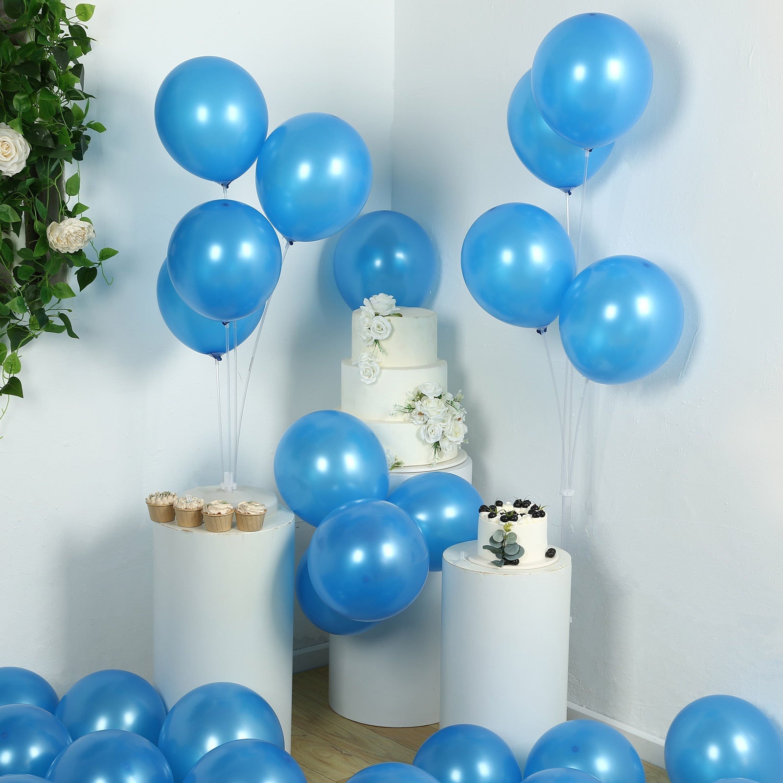 50 Pack Royal Blue Biodegradable Balloons, 12 Thickened Extra Strong Eco-friendly Latex Helium Party Balloons