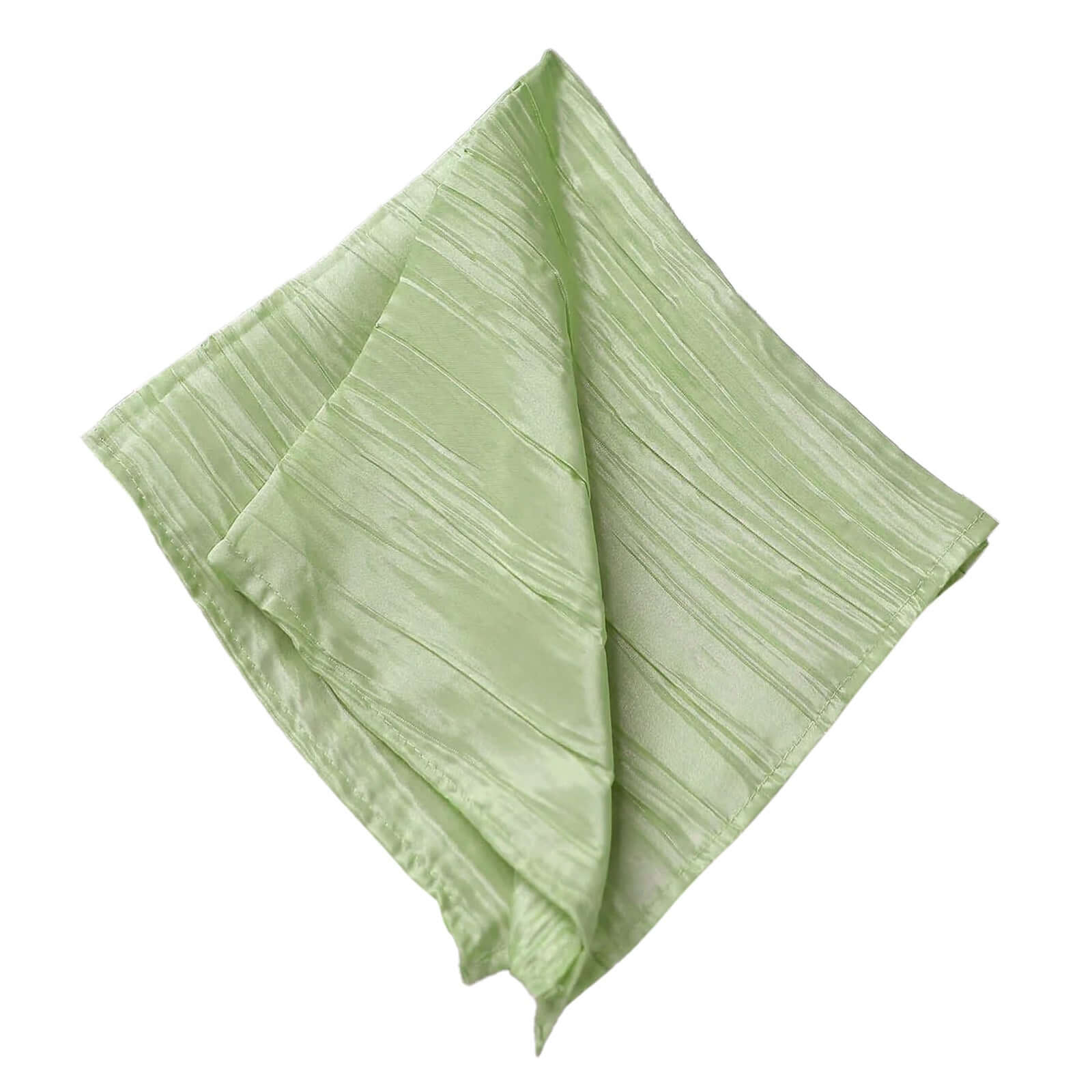 5 Pack Taffeta 20x20 Napkins Sage Green - Accordion Crinkle Dinner Napkins