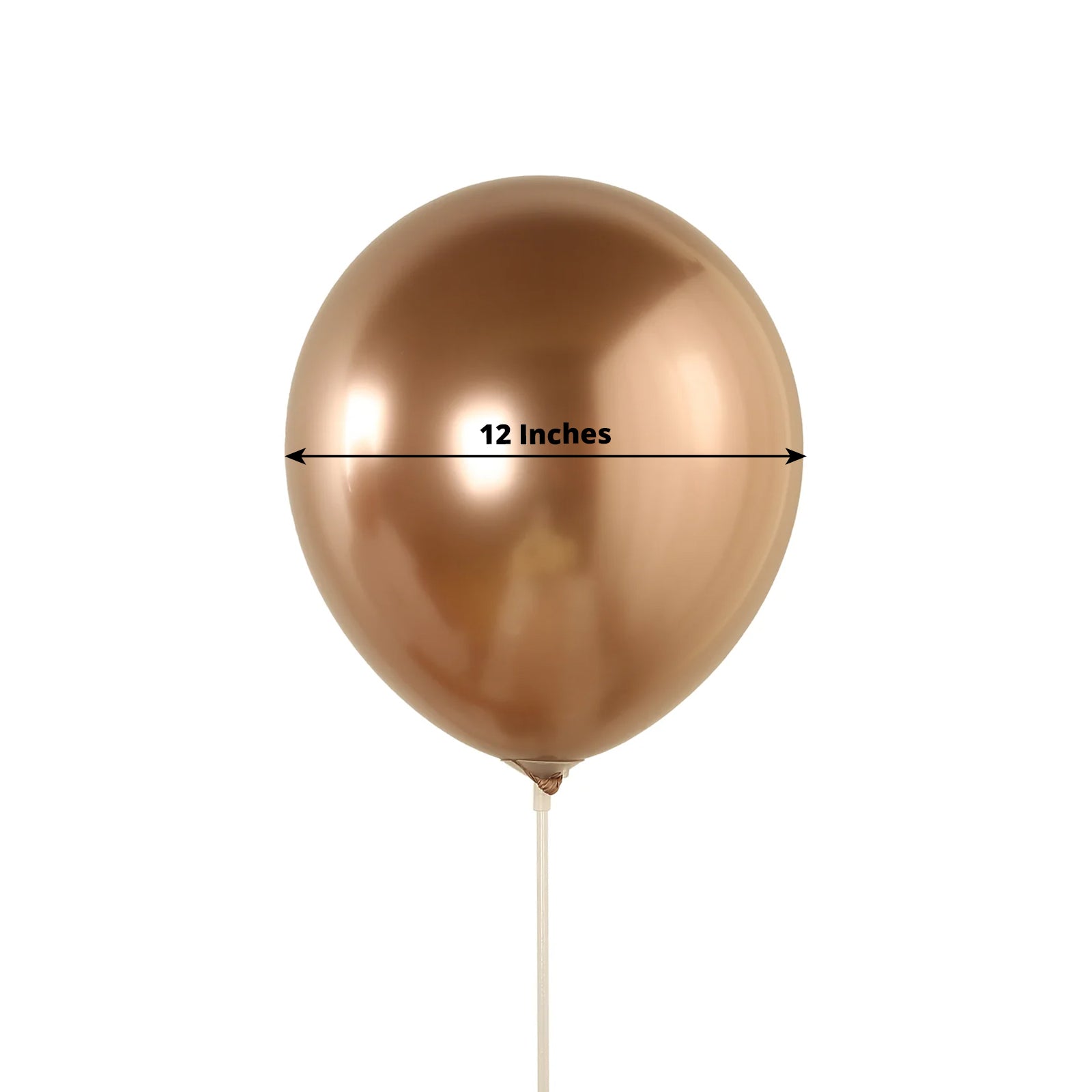 50 Pack Chrome Rose Gold Biodegradable Latex Balloons 12, Thick Eco Friendly Metallic Party Balloons