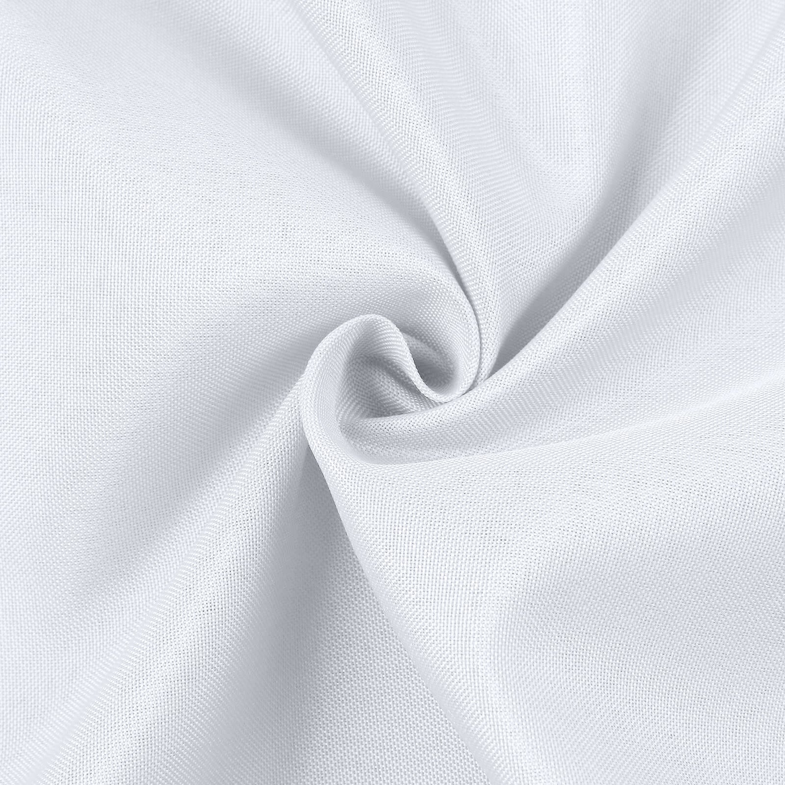 54x10 Yards Premium Polyester White Fabric Bolt, DIY Craft Fabric Roll for Upholstery, Curtains, and Event Decor
