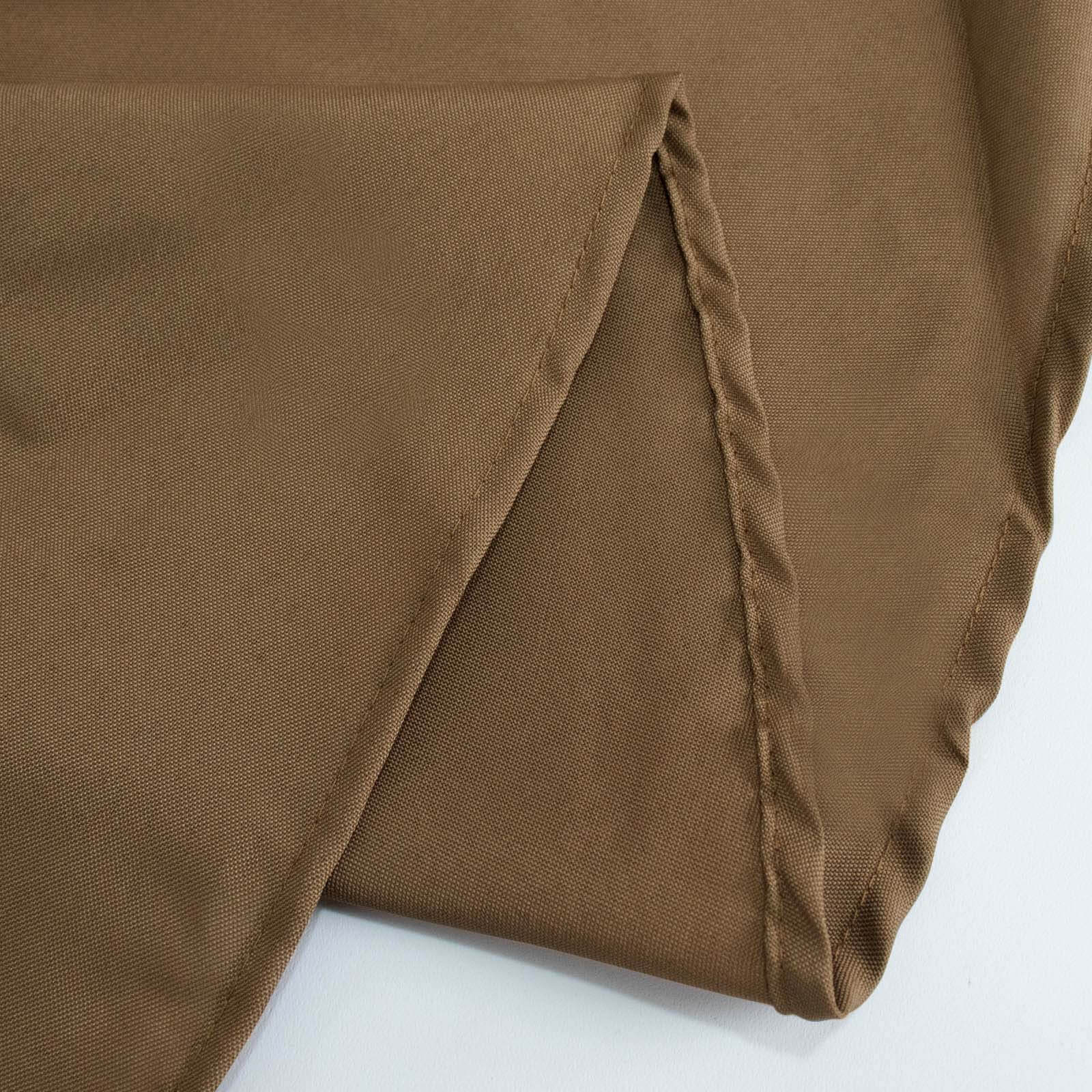 Polyester 70x70 Table Overlay Square Tablecloth Taupe - Wrinkle-Resistant & Durable Table Cover