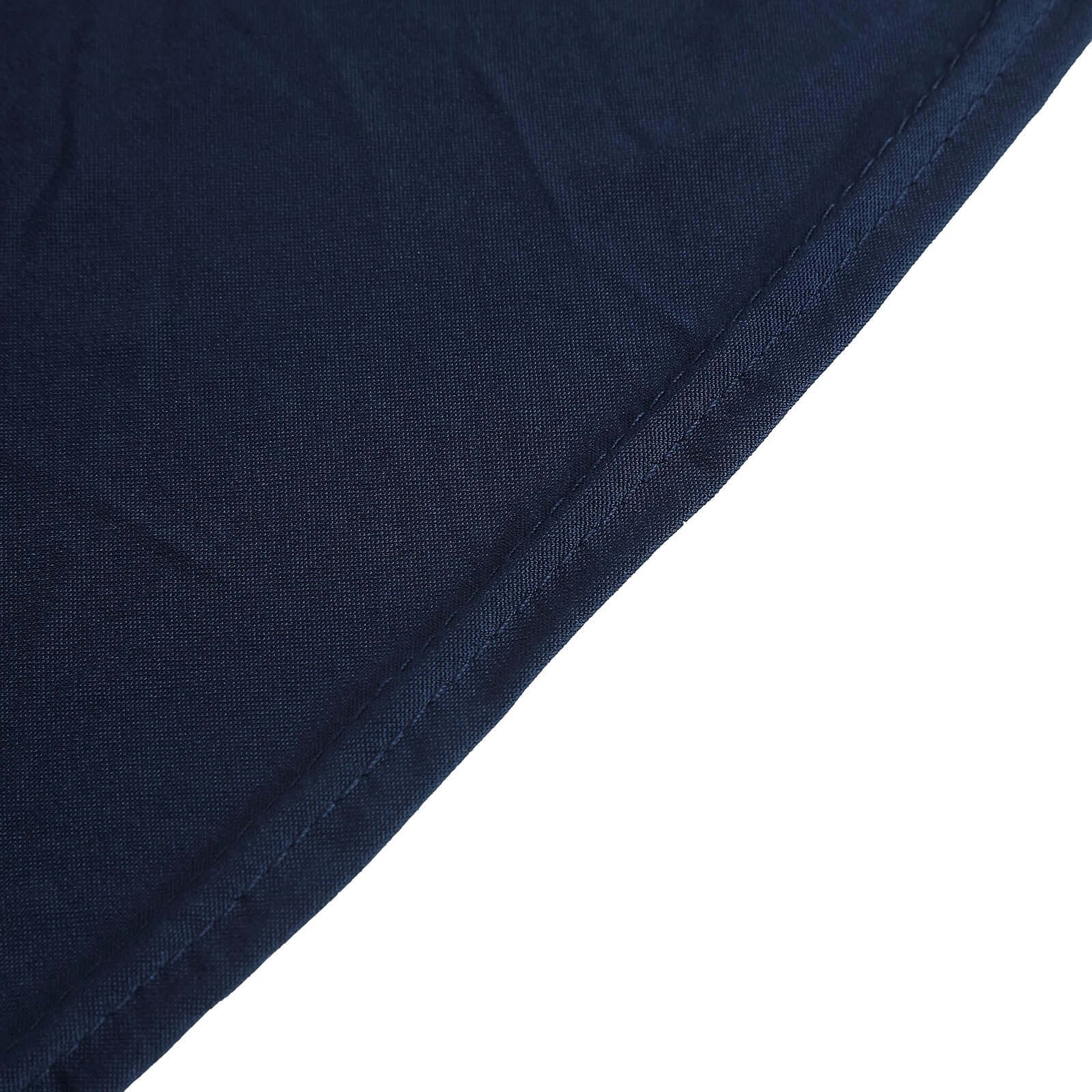 Spandex Rectangle 72x30 Table Skirt Navy Blue with Wavy Skirt-Like Effect Table Cover