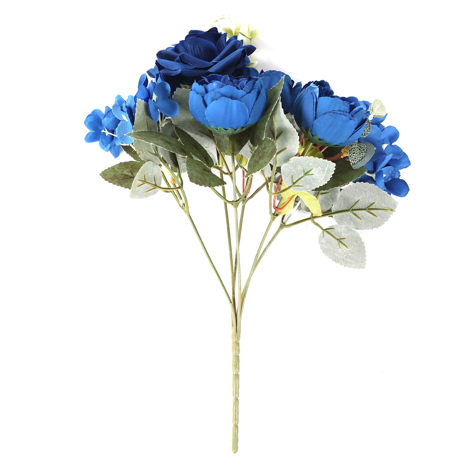 2 Pack Artificial Rose & Peony Floral Arrangements – 12 Navy Blue Silk Bouquets for Weddings & Home Décor