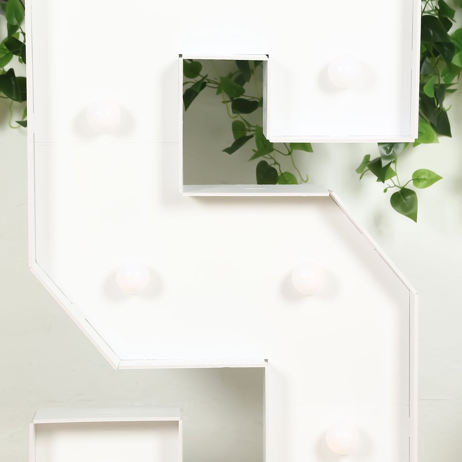 Giant LED Marquee Light Up Letter S, White 4ft Pre-Cut Foam Board with 10 Warm White Battery Operated LEDs, Glue Gun and Sticks