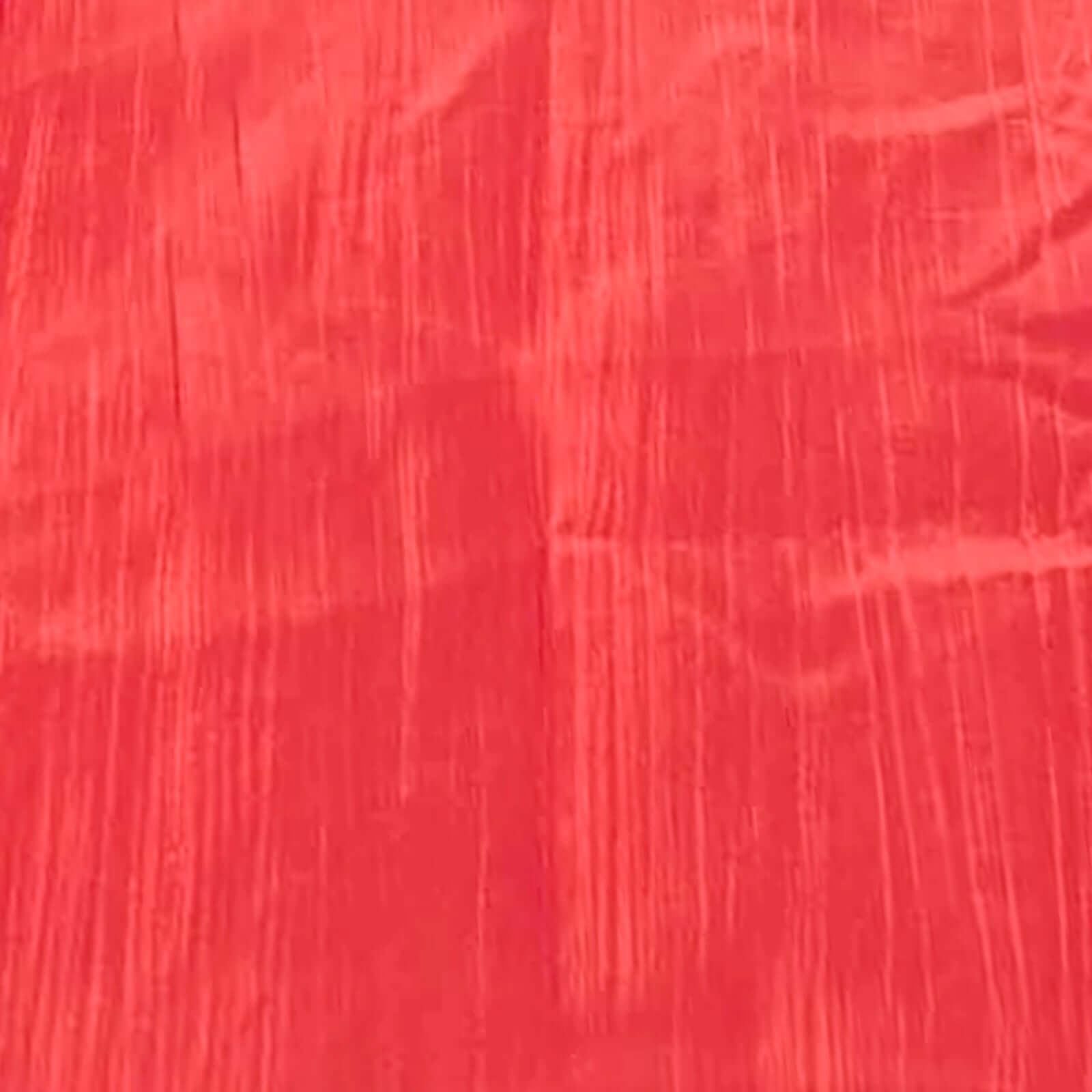 Taffeta 60x102 Rectangle Tablecloth Red - Accordion Crinkle Table Cover