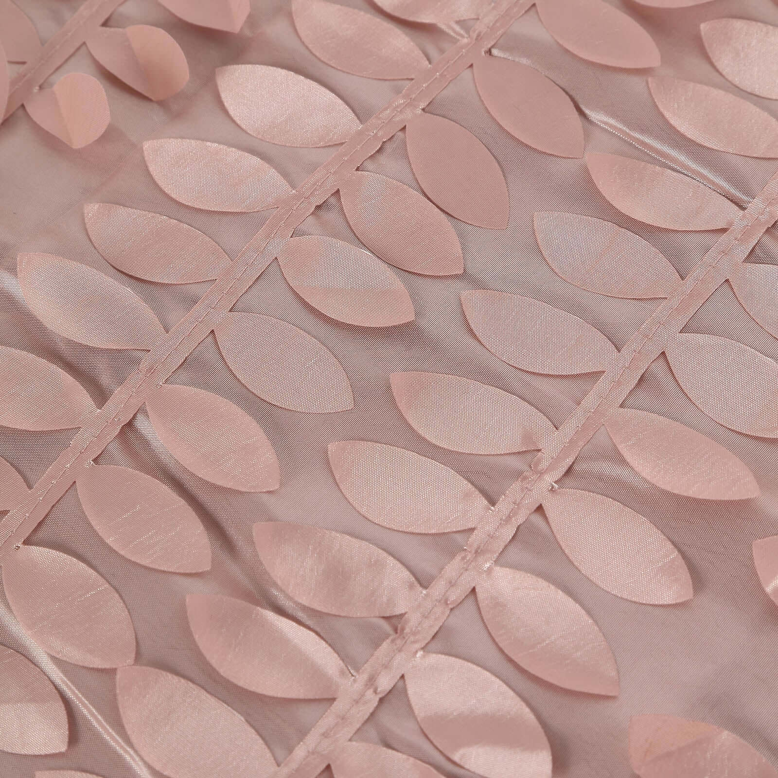 Taffeta 90x156 Rectangle Tablecloth Dusty Rose | 3D Leaf Petal Design Seamless Table Cover