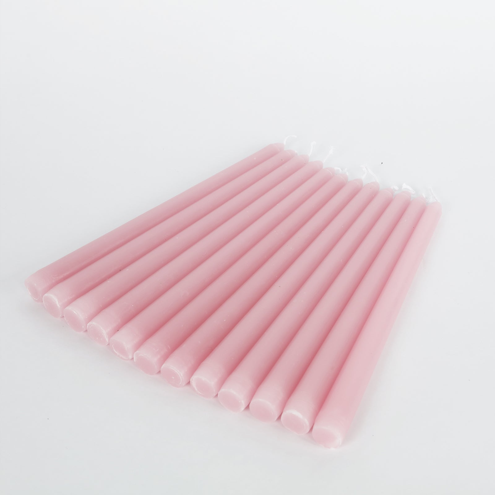 12-Pack Taper Candles Premium Wax Design Pink - Unscented Candles for Upscale Settings 10