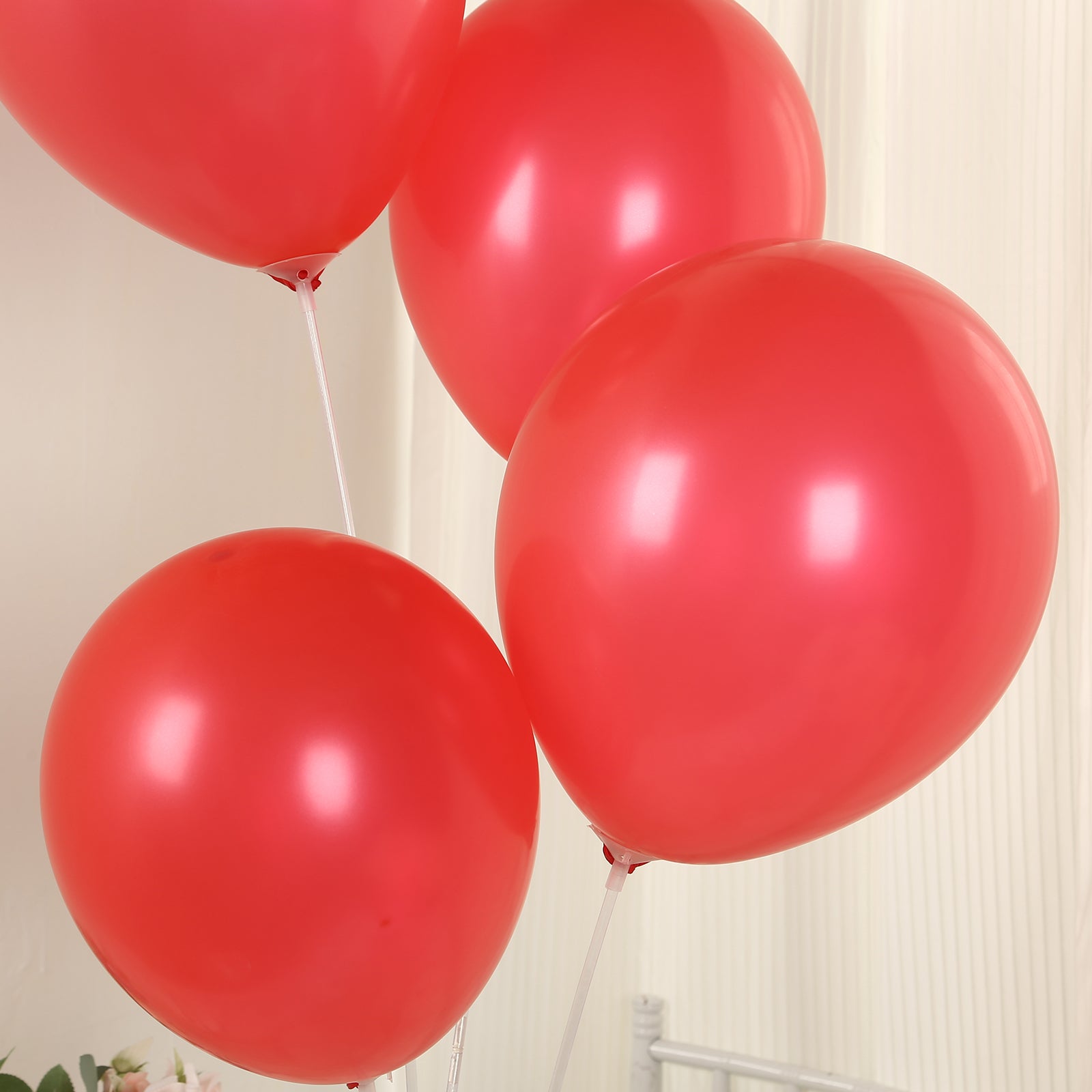 50 Pack Red Biodegradable Balloons, 12 Thickened Extra Strong Eco-friendly Latex Helium Party Balloons